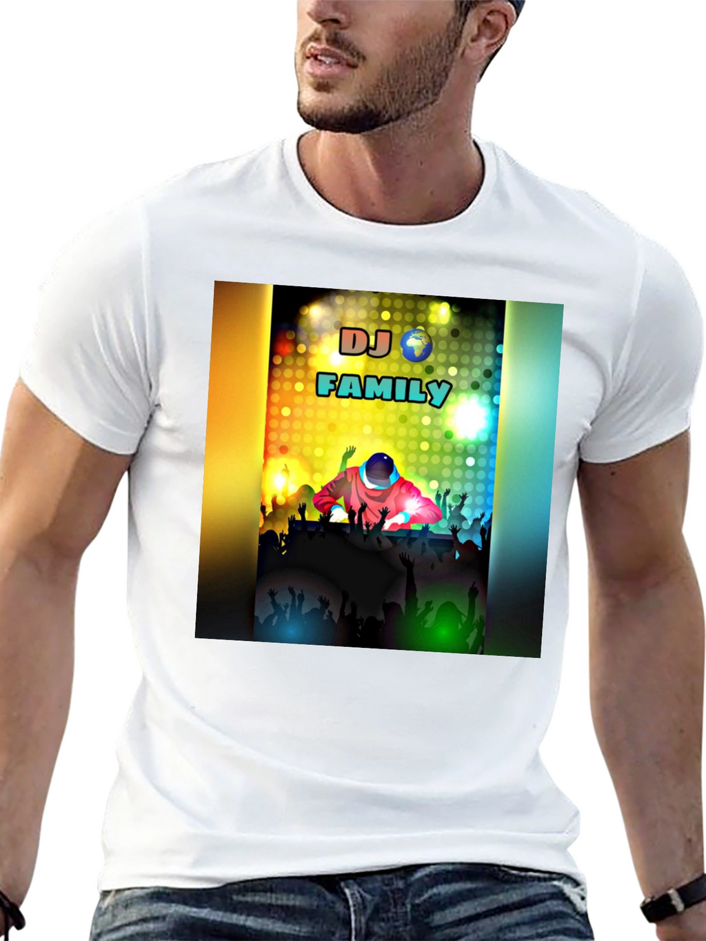 DJ Family Black T-Shirt - Music Lover Apparel