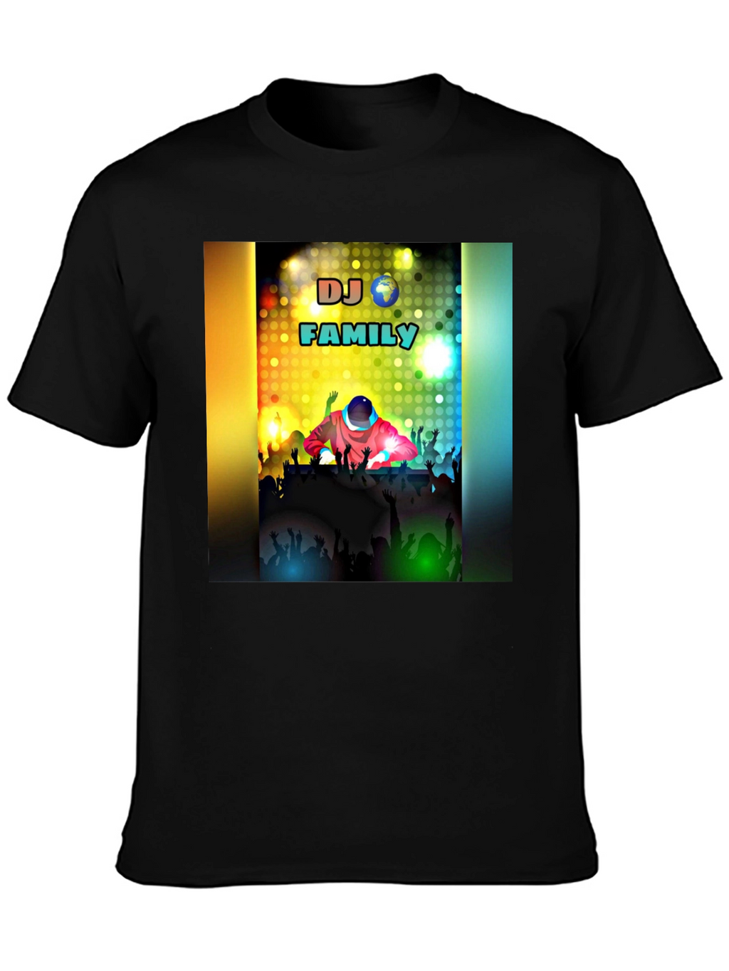 DJ Family Black T-Shirt - Music Lover Apparel