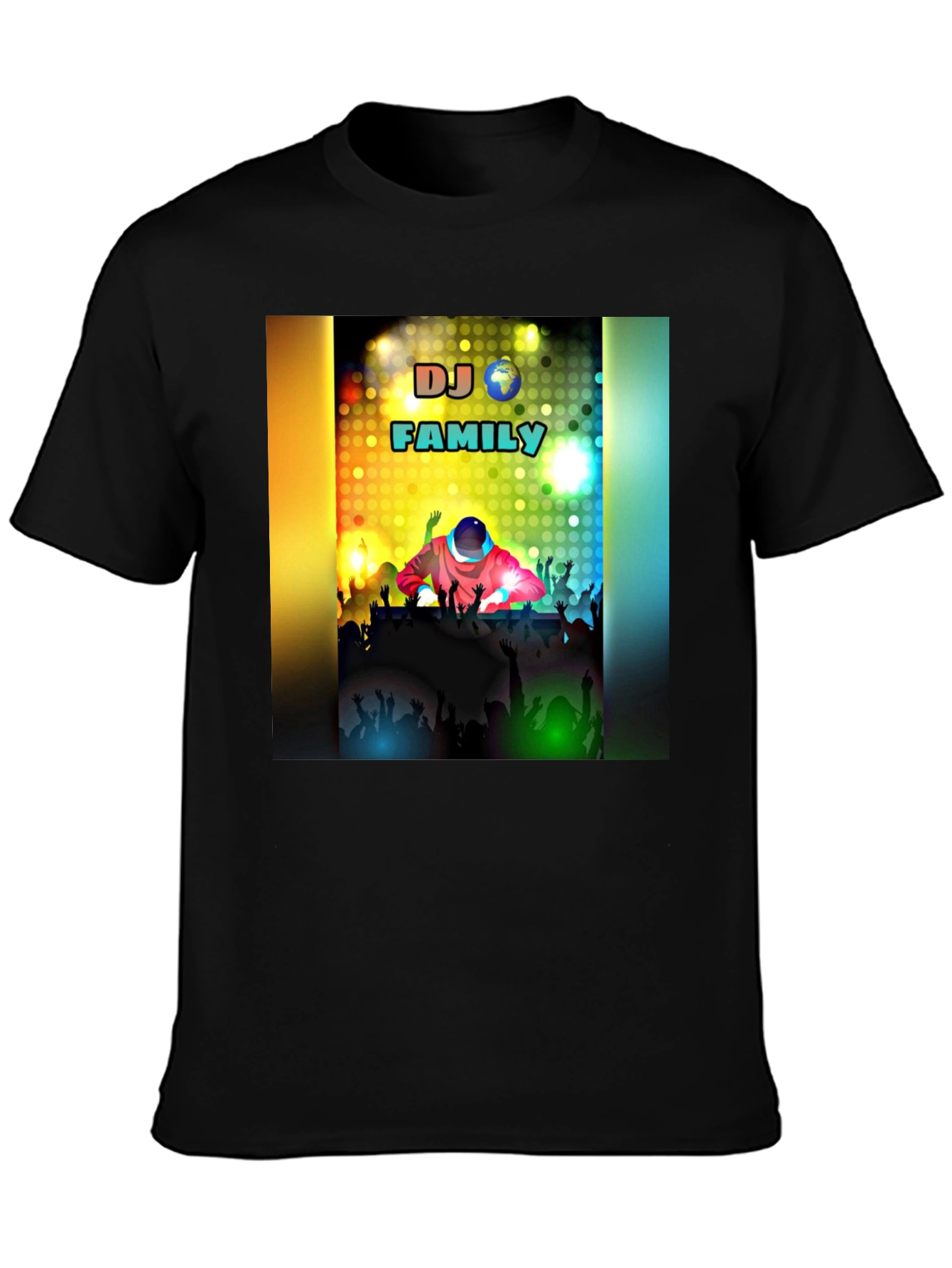 DJ Family Black T-Shirt - Music Lover Apparel