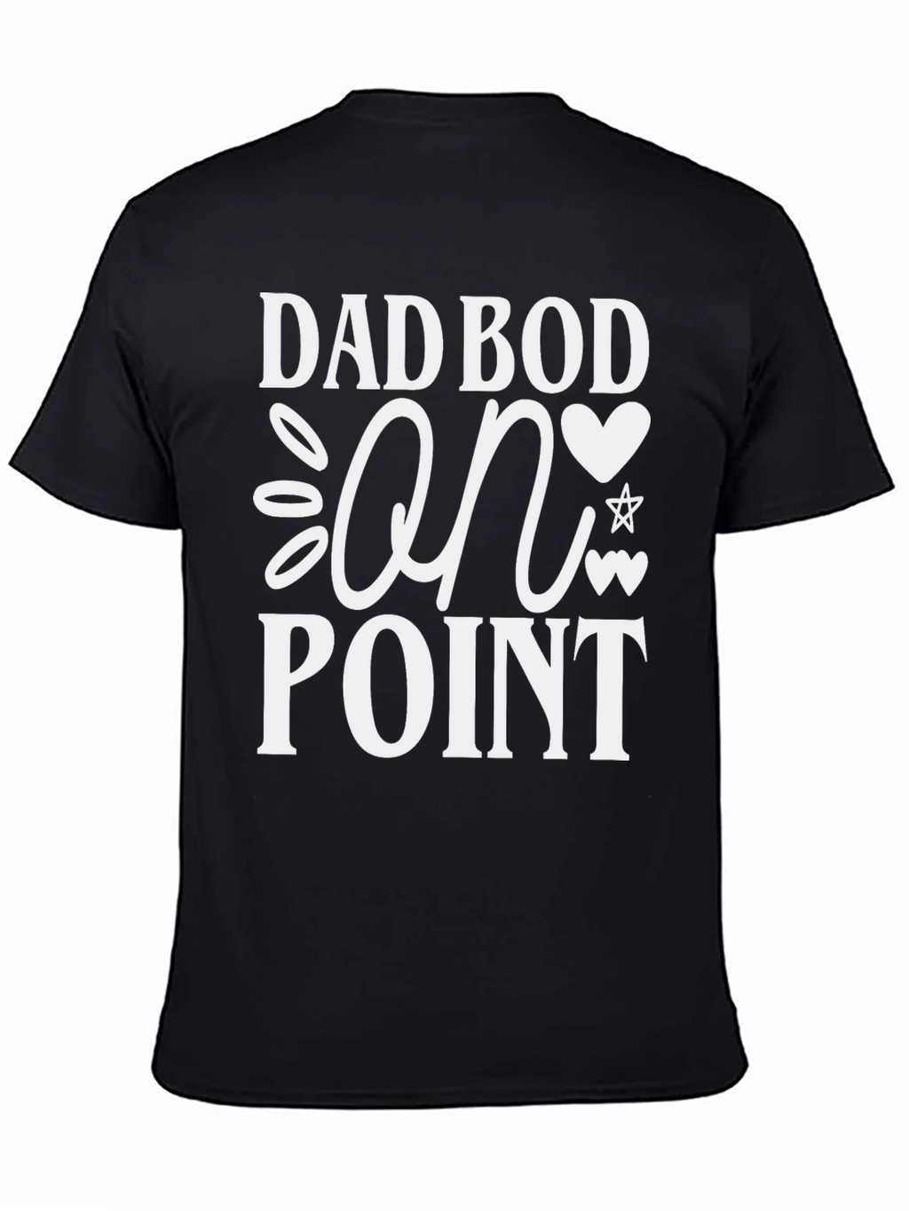 Dad Bod On Point Graphic Tee - Black
