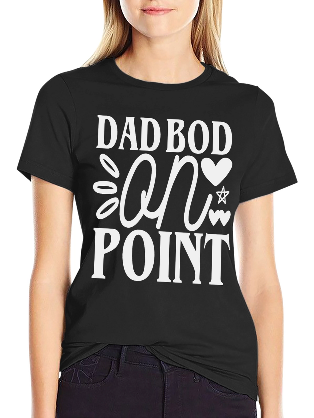Dad Bod On Point Graphic Tee - Black