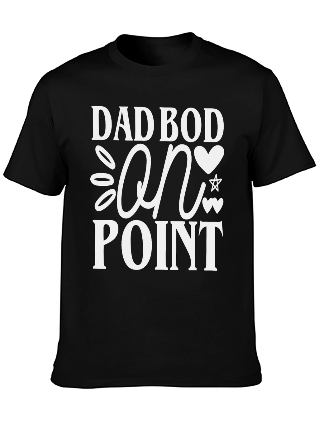 Dad Bod On Point Graphic Tee - Black