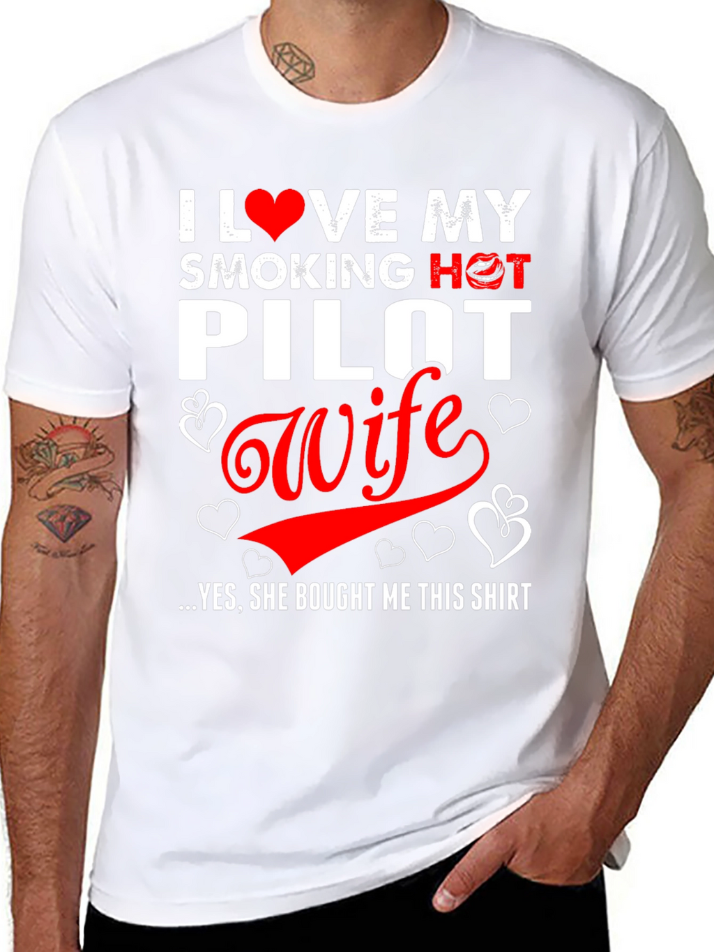 I Love My Smoking Hot Pilot Wife T-Shirt