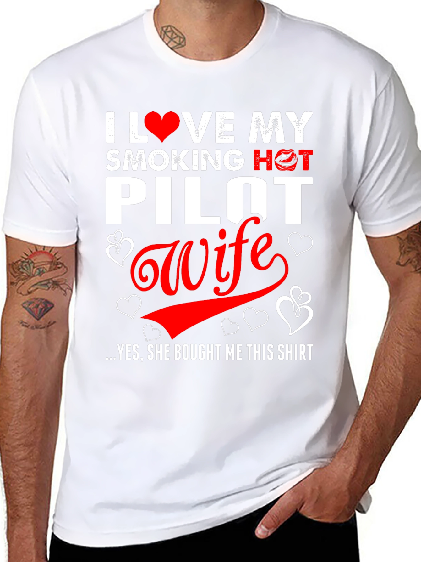 I Love My Smoking Hot Pilot Wife T-Shirt