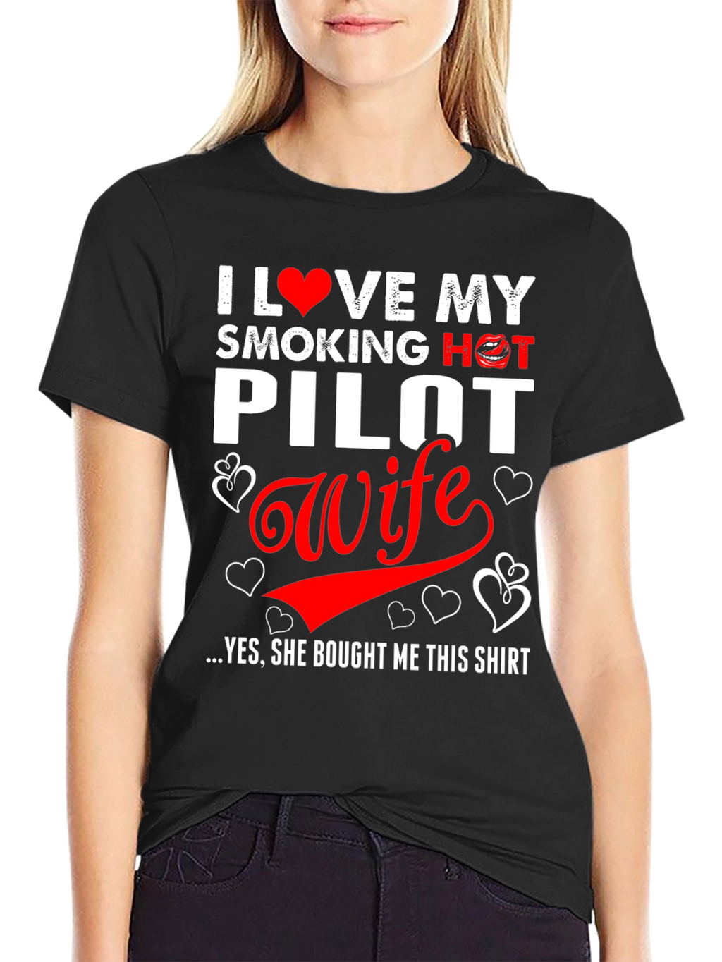 I Love My Smoking Hot Pilot Wife T-Shirt