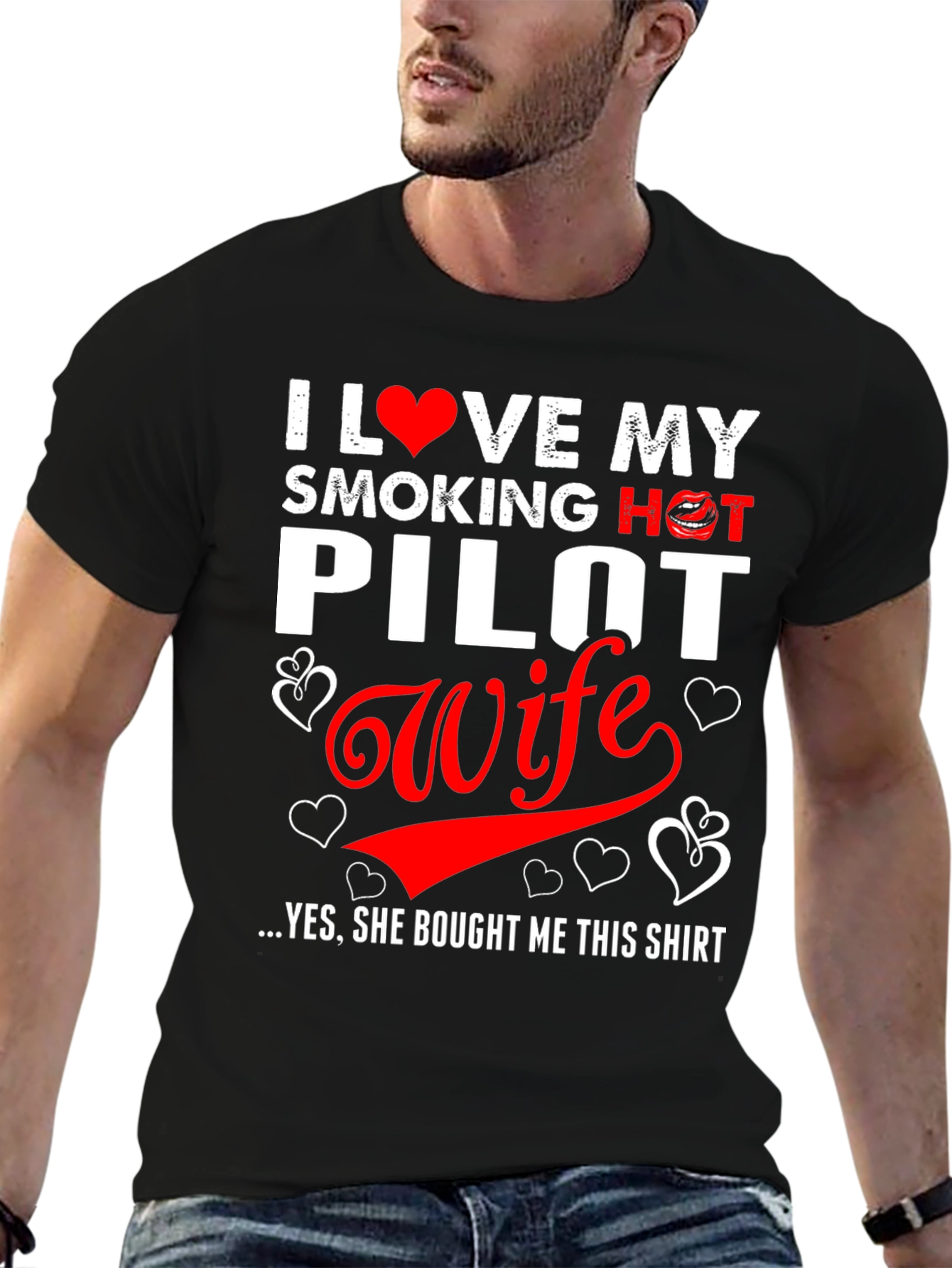 I Love My Smoking Hot Pilot Wife T-Shirt