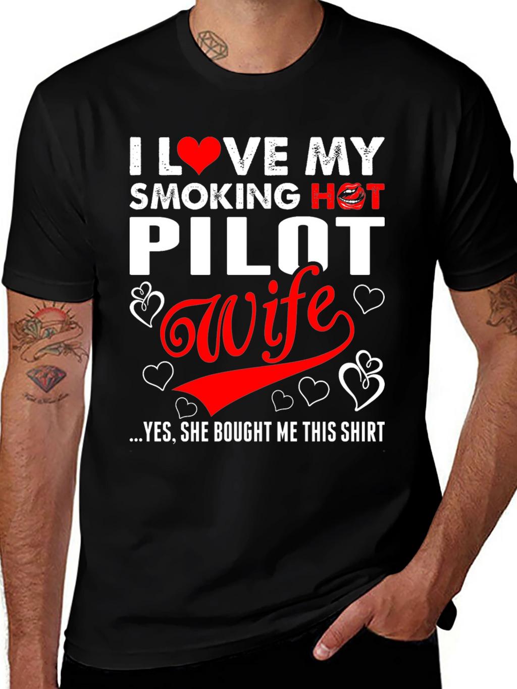 I Love My Smoking Hot Pilot Wife T-Shirt