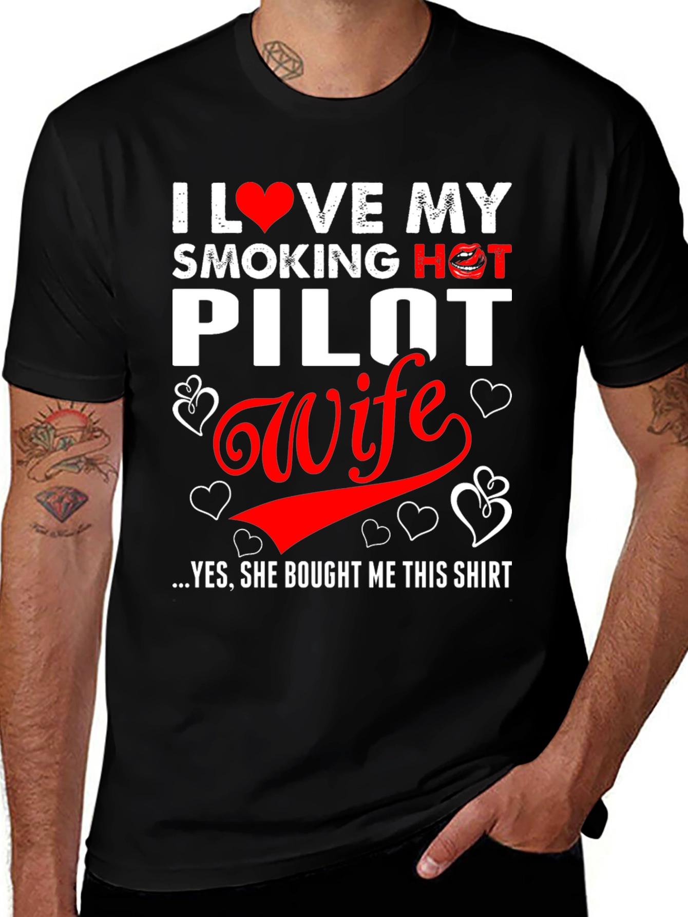I Love My Smoking Hot Pilot Wife T-Shirt