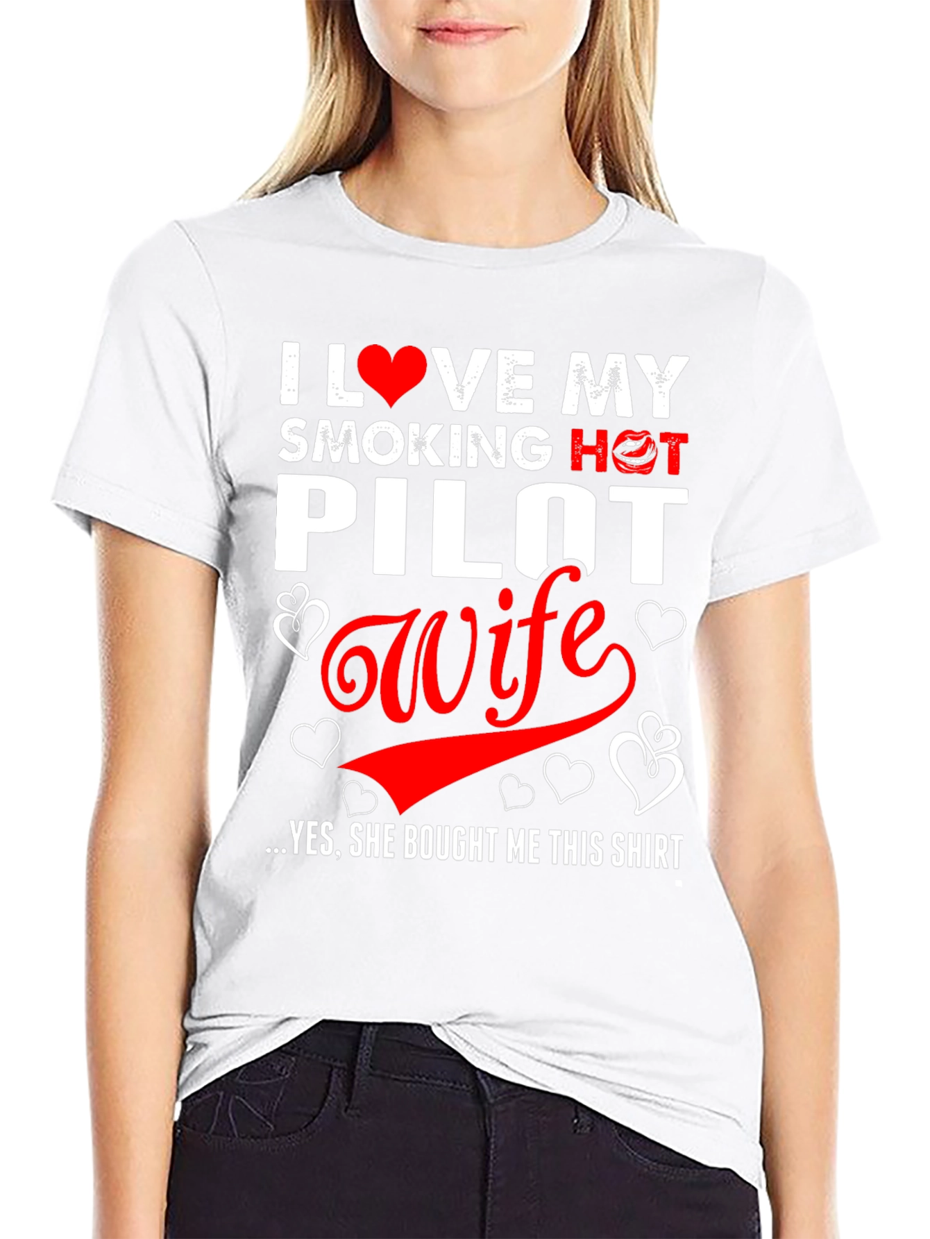 I Love My Smoking Hot Pilot Wife T-Shirt