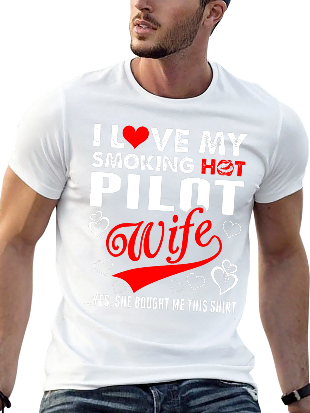I Love My Smoking Hot Pilot Wife T-Shirt