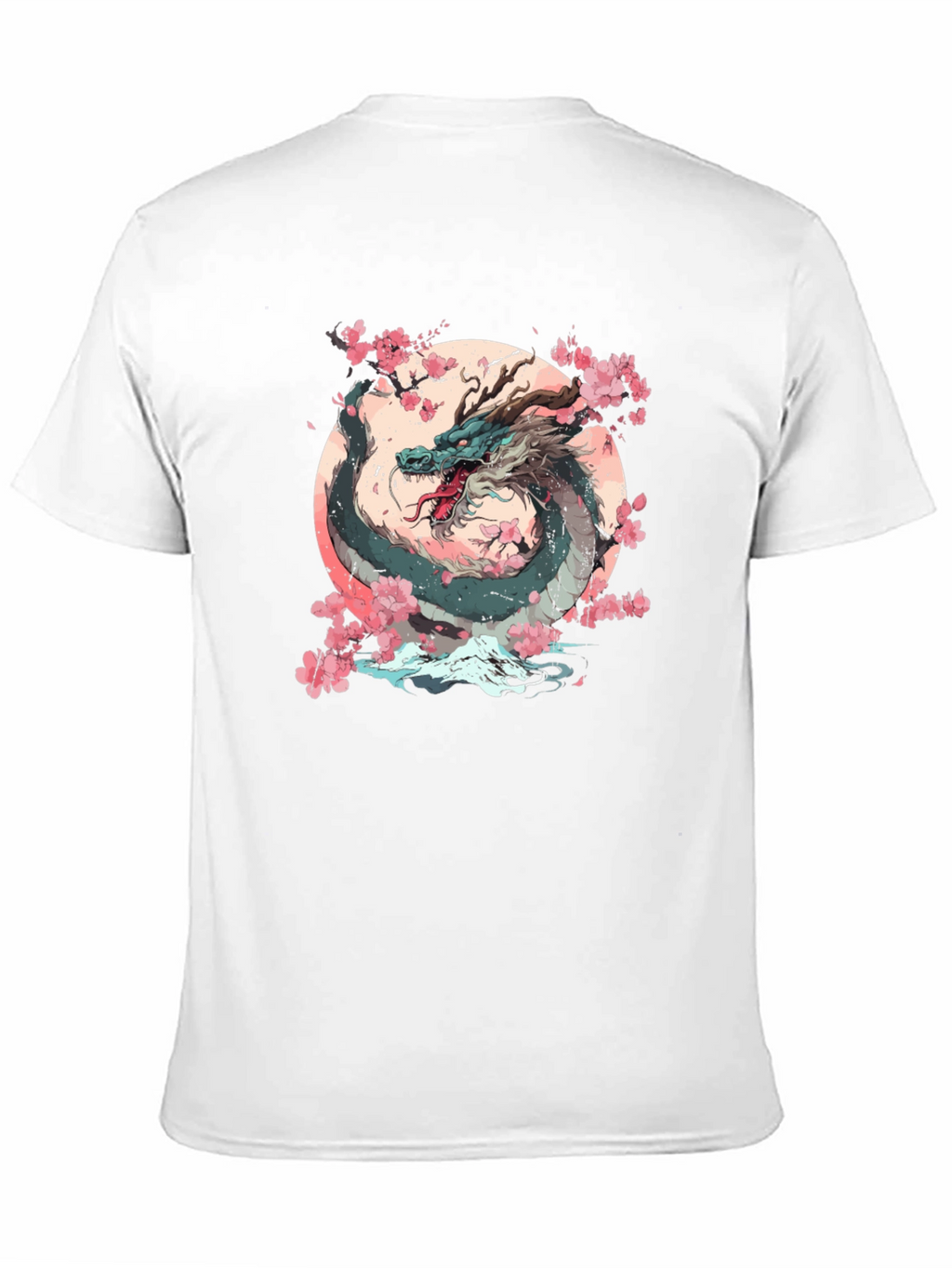 Dragon & Cherry Blossom Graphic T-Shirt