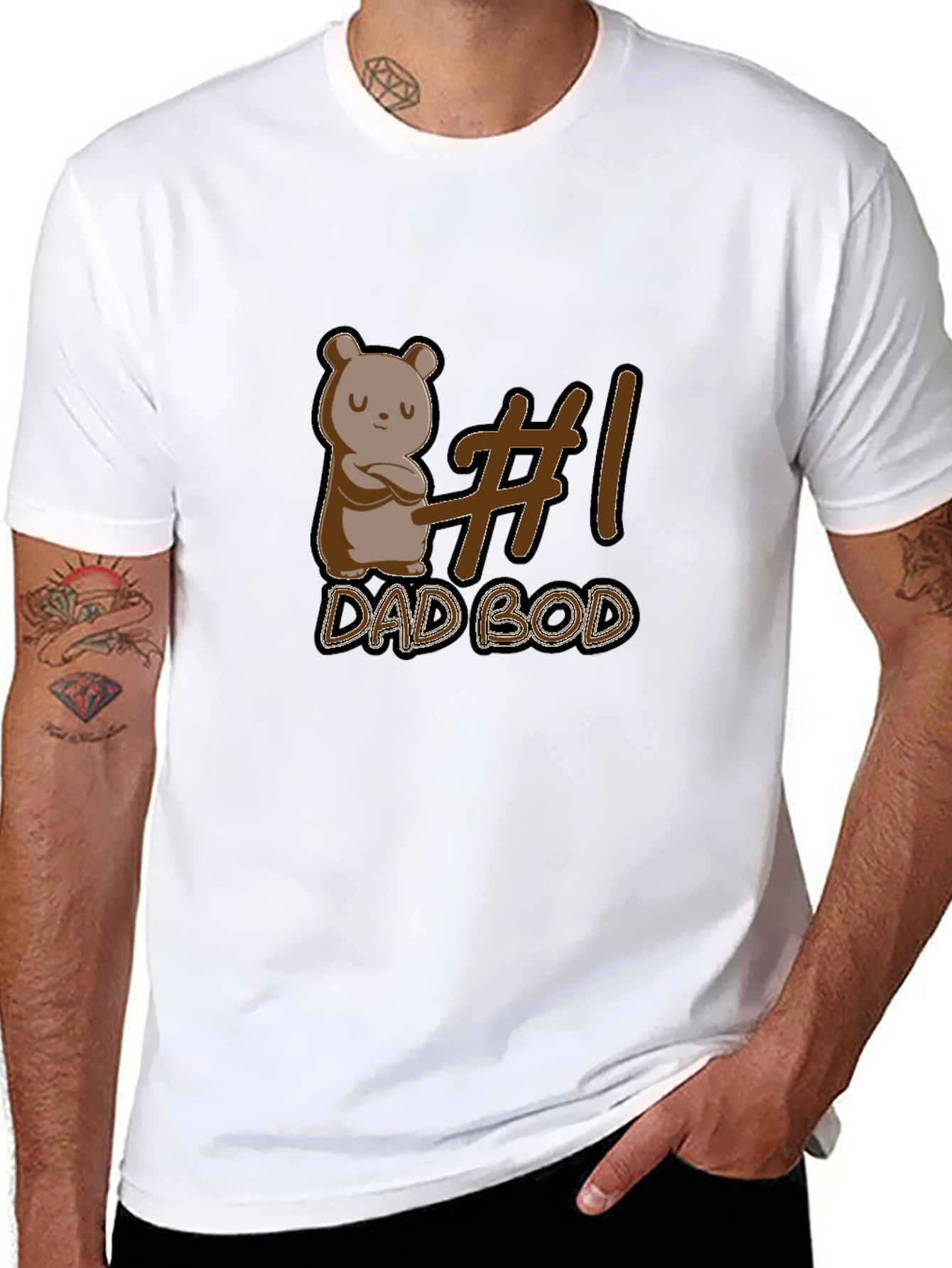 Dad Bod Bear T-Shirt - Funny Graphic Tee
