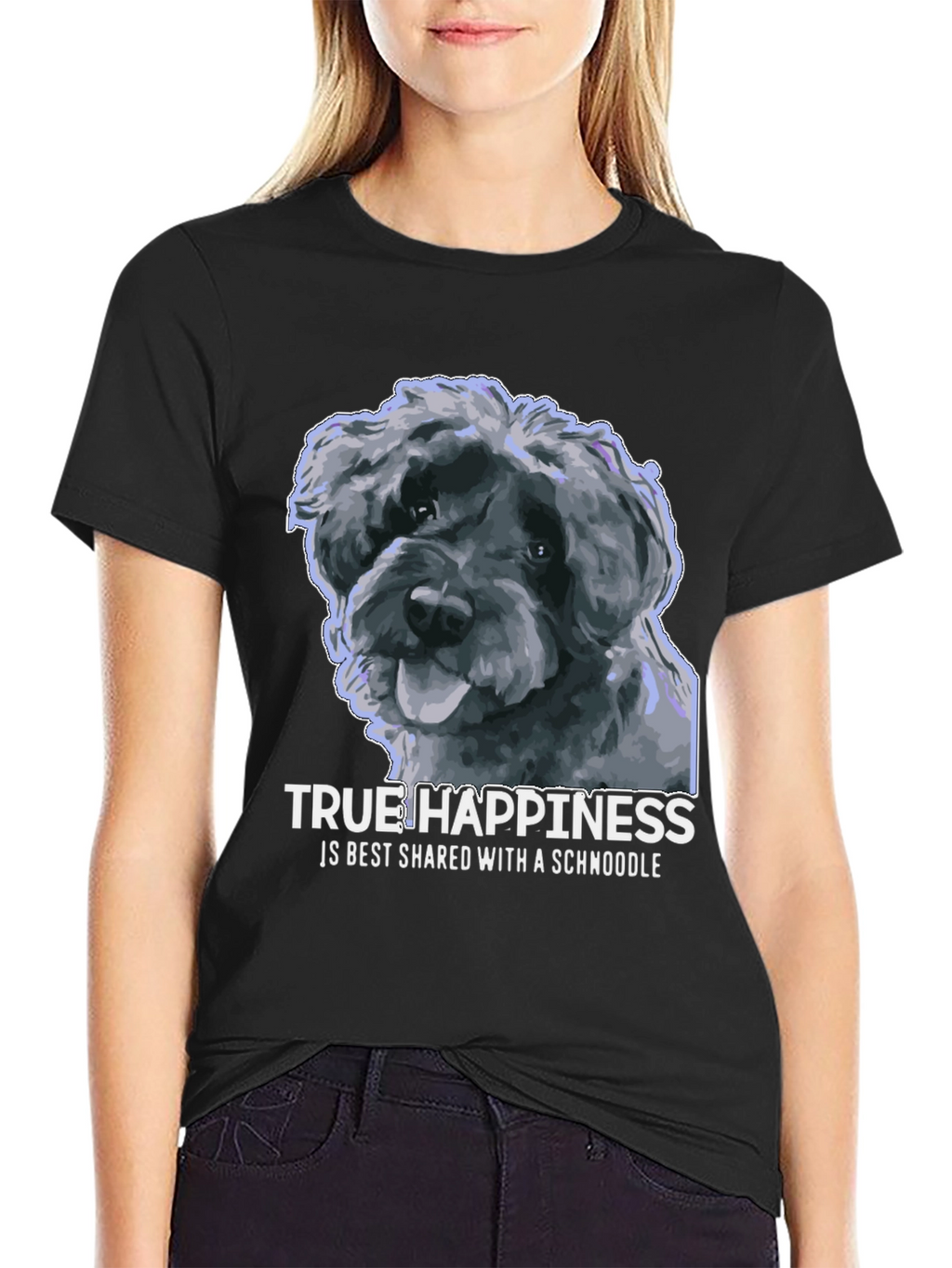 Schnoodle Happiness T-Shirt - Dog Lover Tee