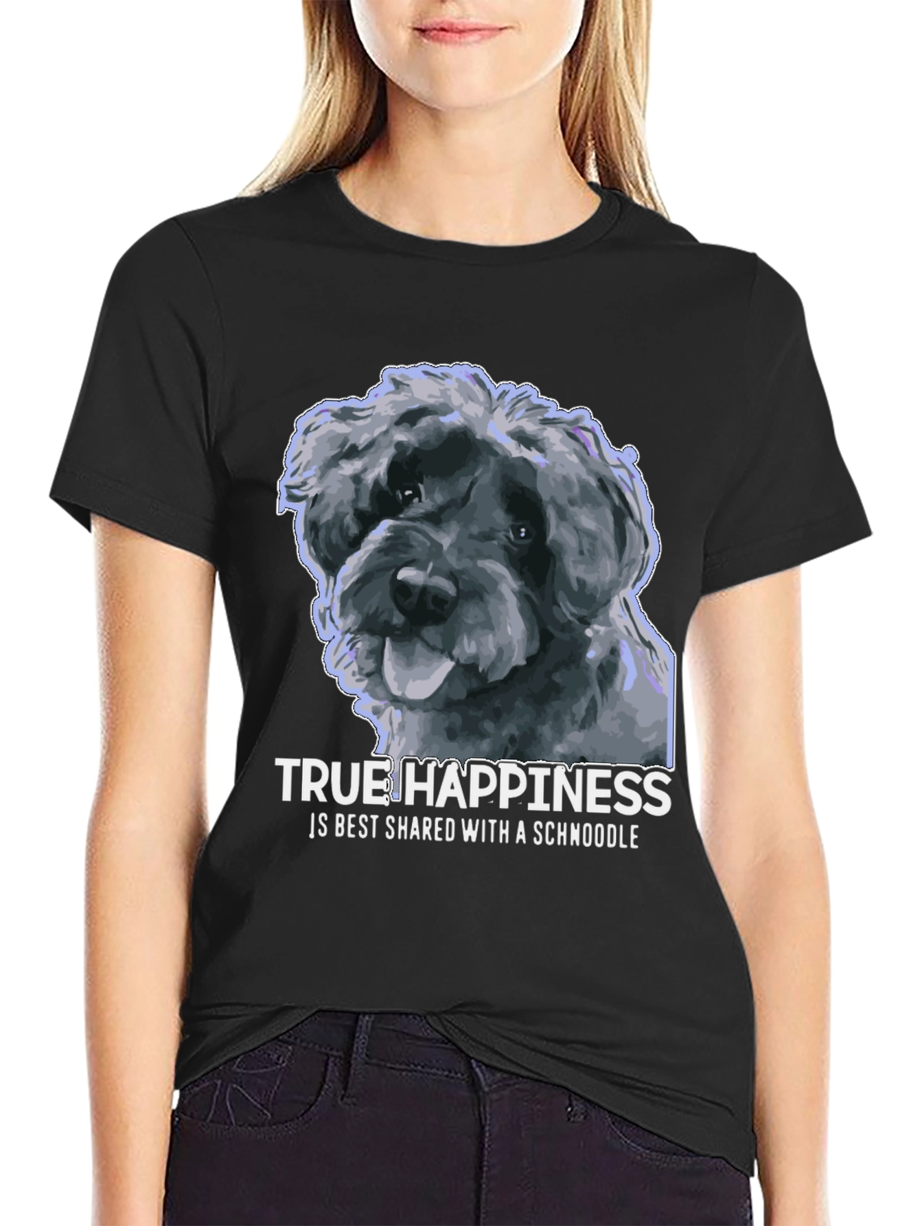 Schnoodle Happiness T-Shirt - Dog Lover Tee