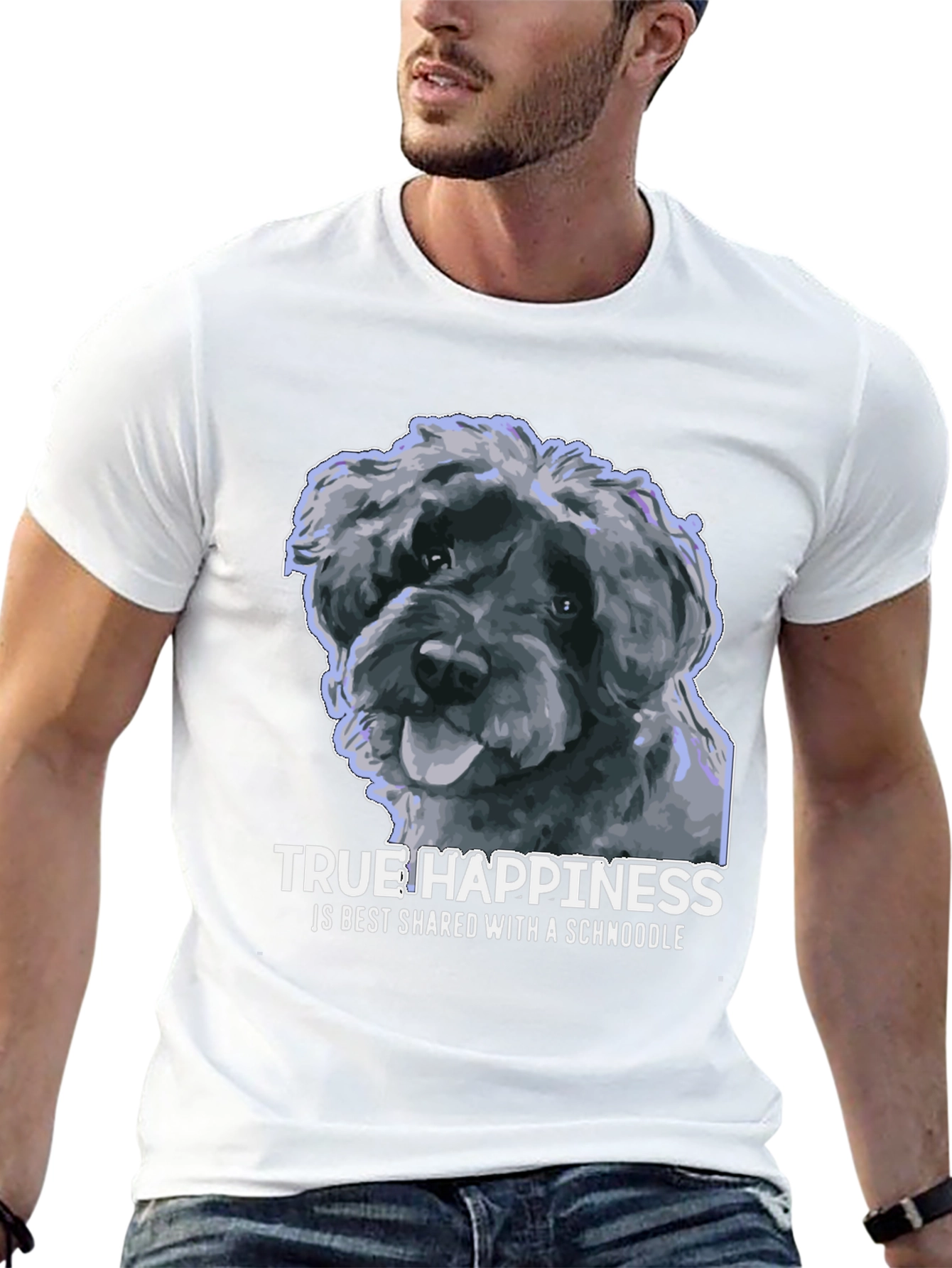 Schnoodle Happiness T-Shirt - Dog Lover Tee