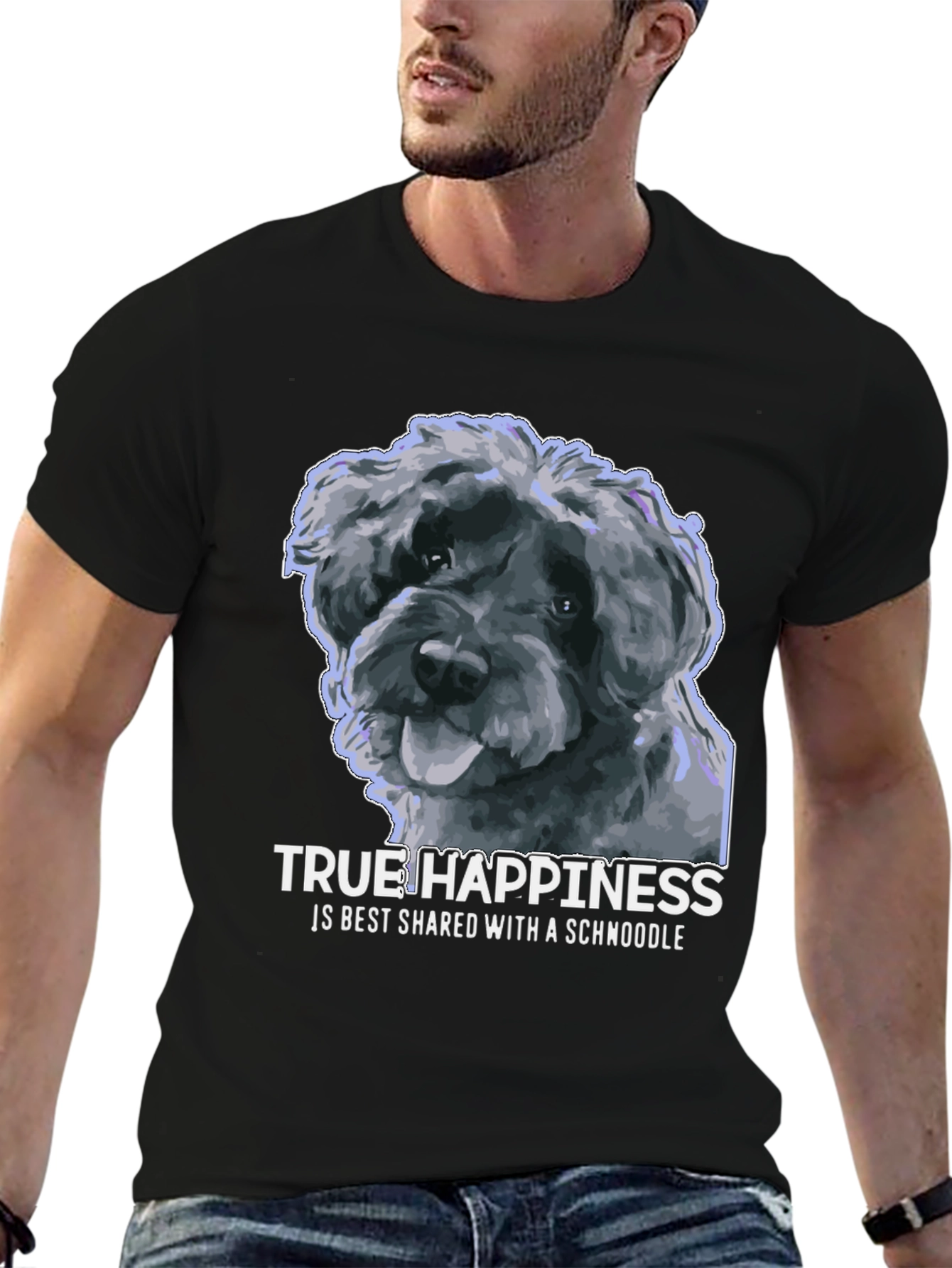 Schnoodle Happiness T-Shirt - Dog Lover Tee