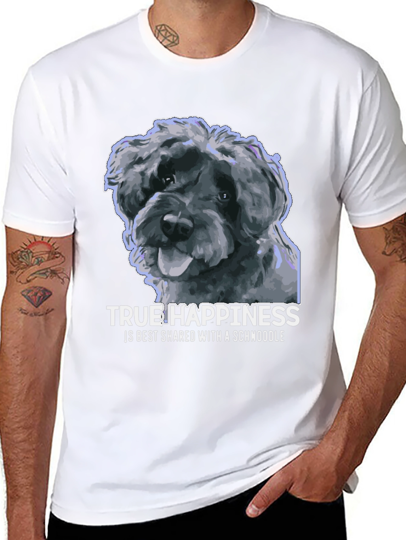 Schnoodle Happiness T-Shirt - Dog Lover Tee