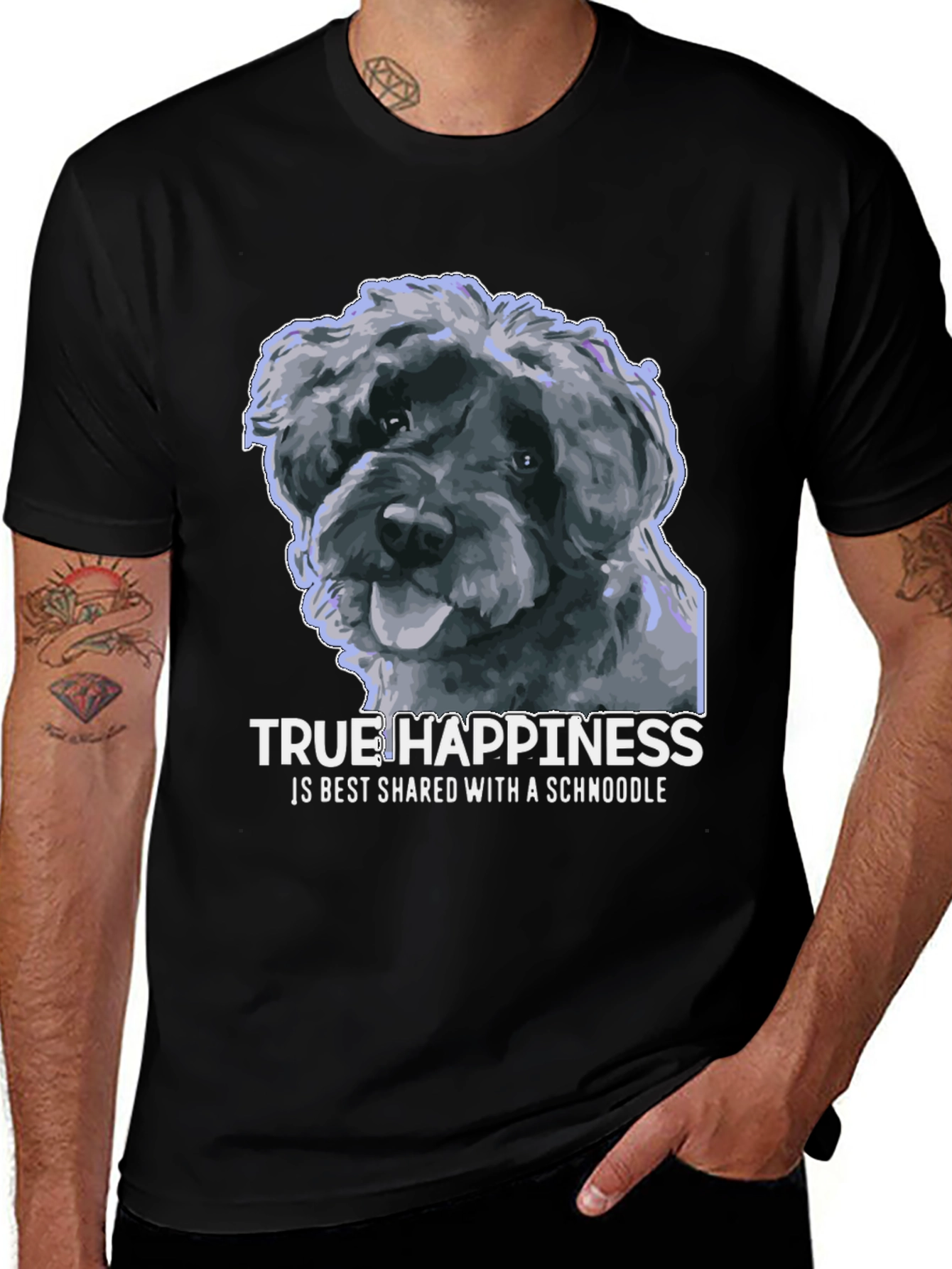 Schnoodle Happiness T-Shirt - Dog Lover Tee