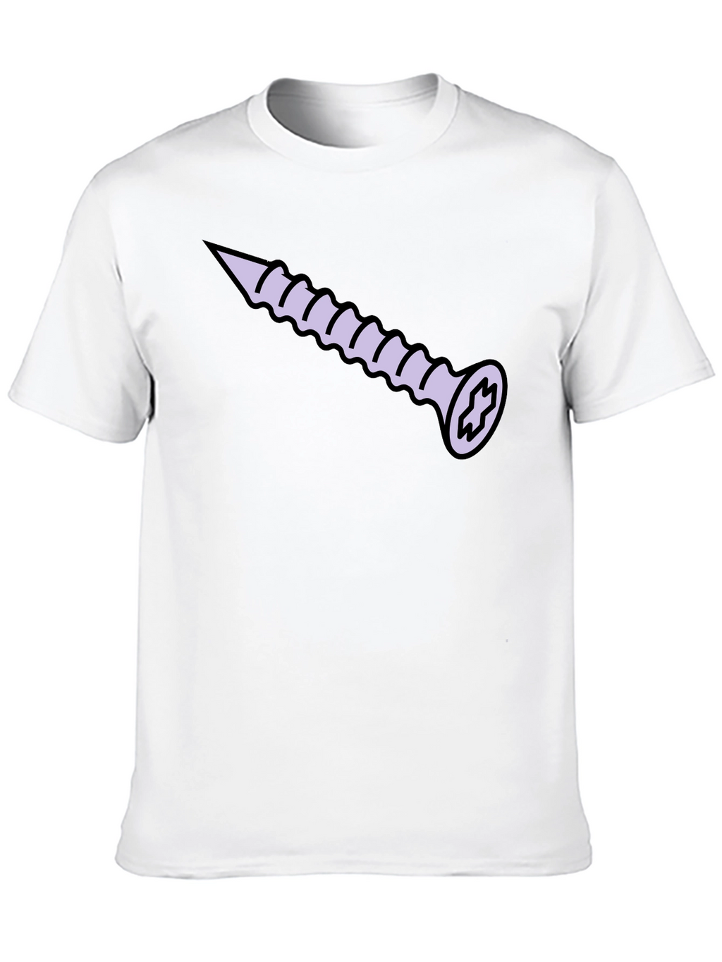 Screw Graphic T-Shirt - Black Cotton Tee