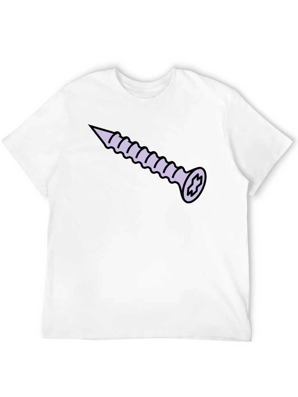 Screw Graphic T-Shirt - Black Cotton Tee