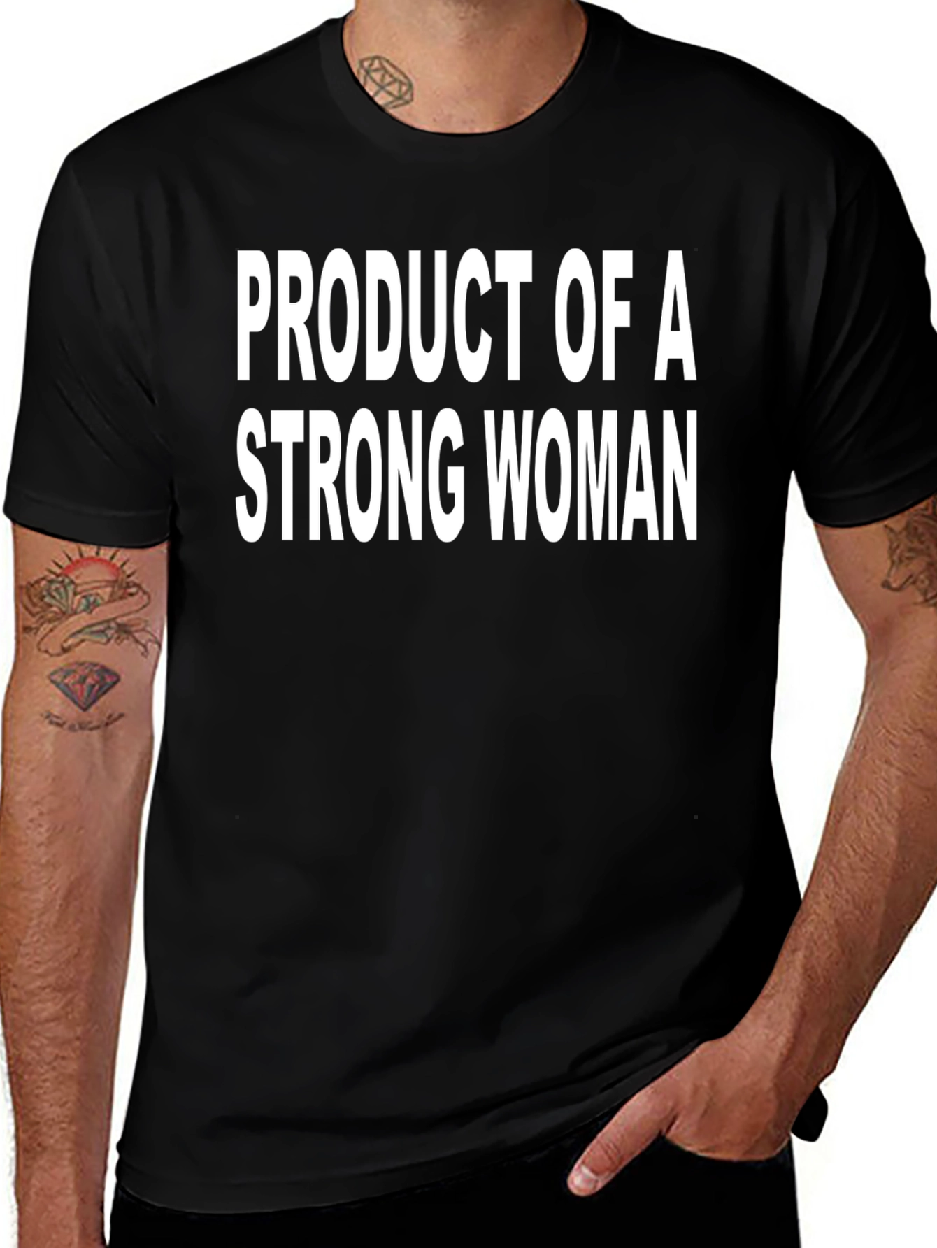 Product of a Strong Woman Black Graphic Tee