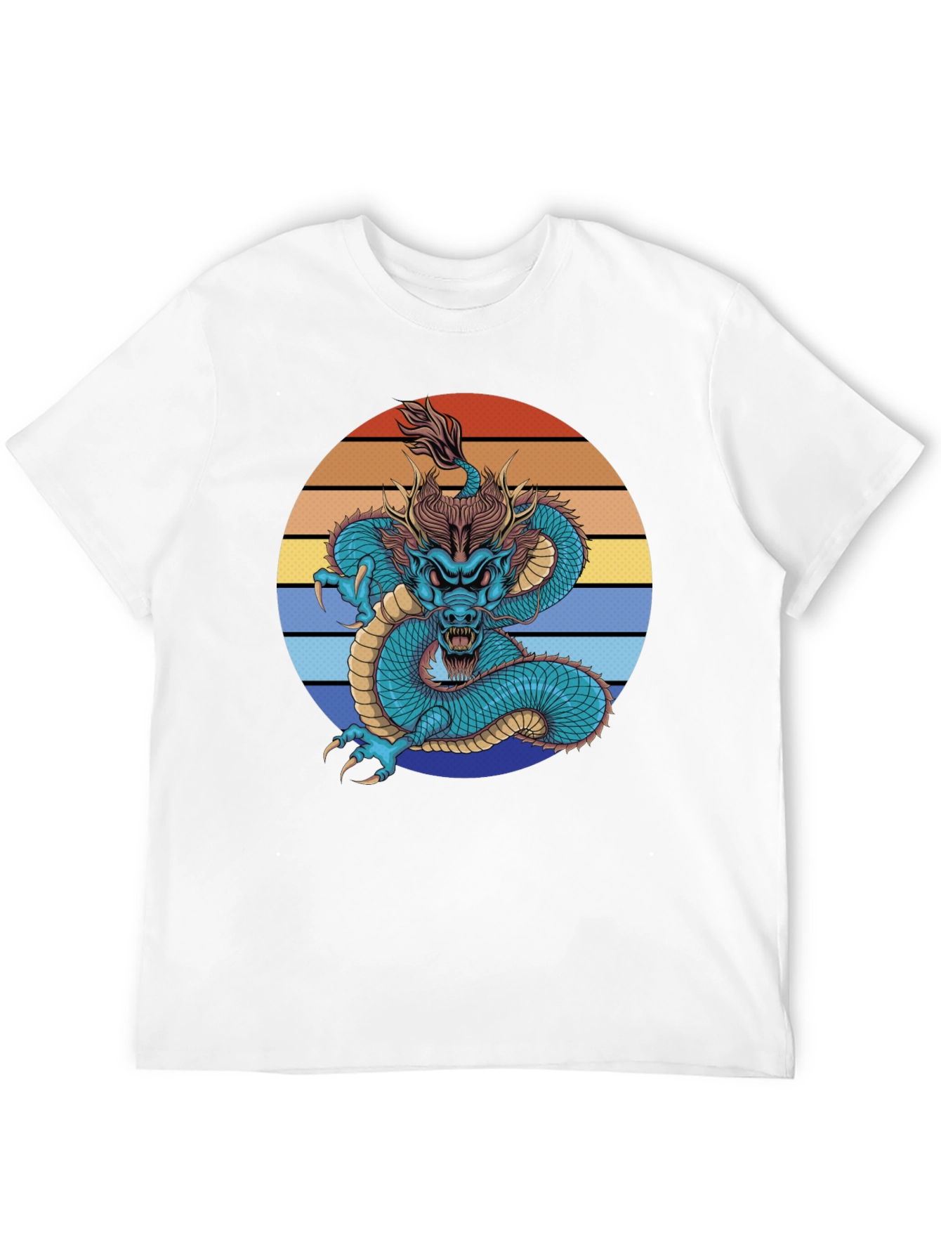 Dragon Graphic Tee - Black Short Sleeve Shirt
