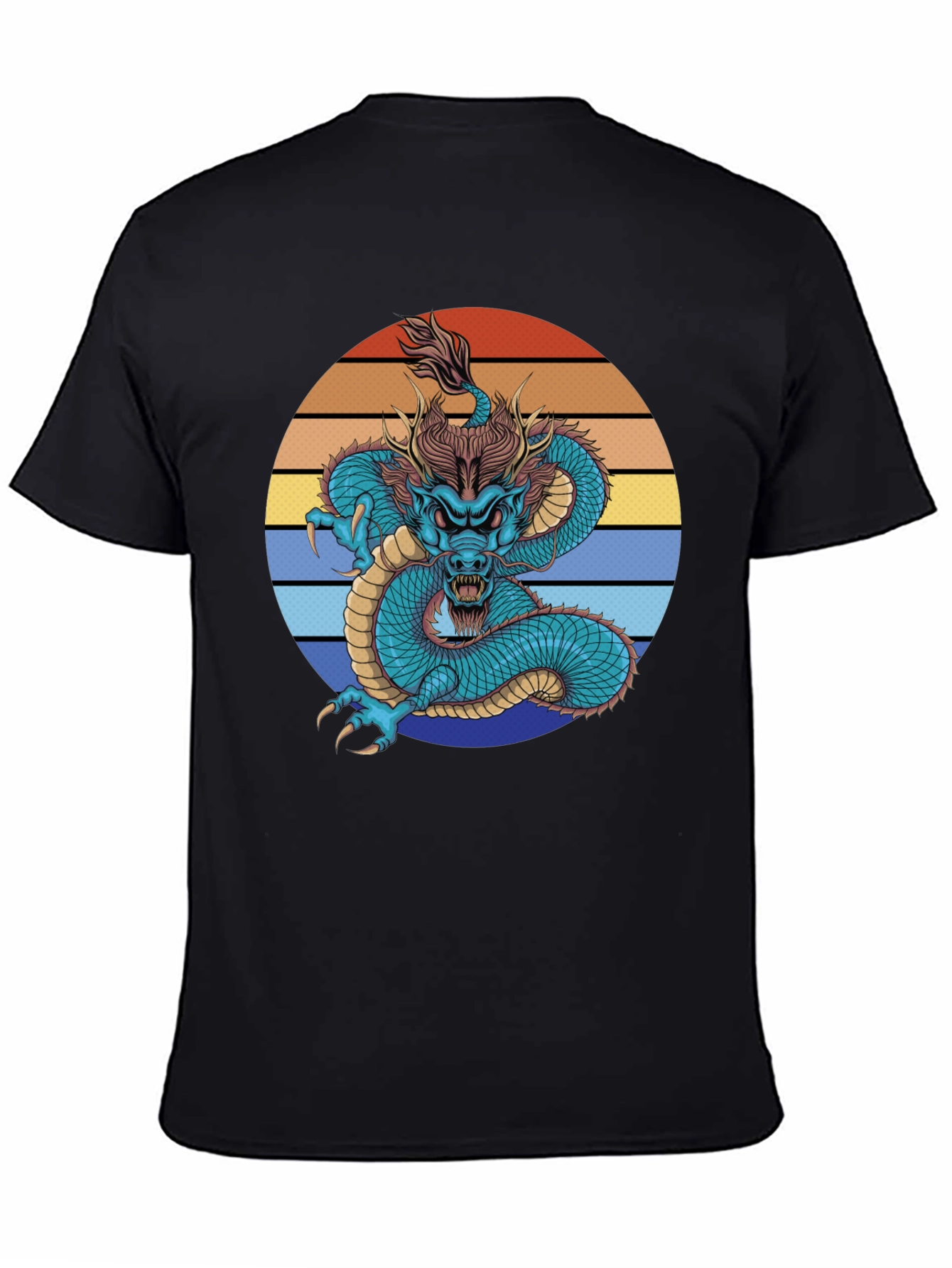 Dragon Graphic Tee - Black Short Sleeve Shirt