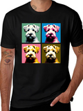 Pop Art Dog T-Shirt: Schnauzer Square Design