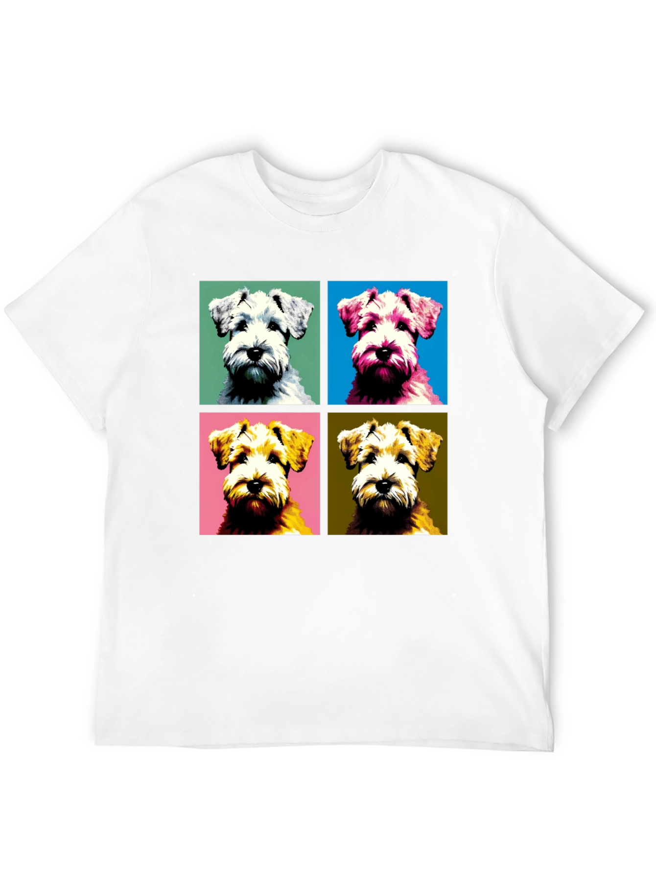 Pop Art Dog T-Shirt: Schnauzer Square Design
