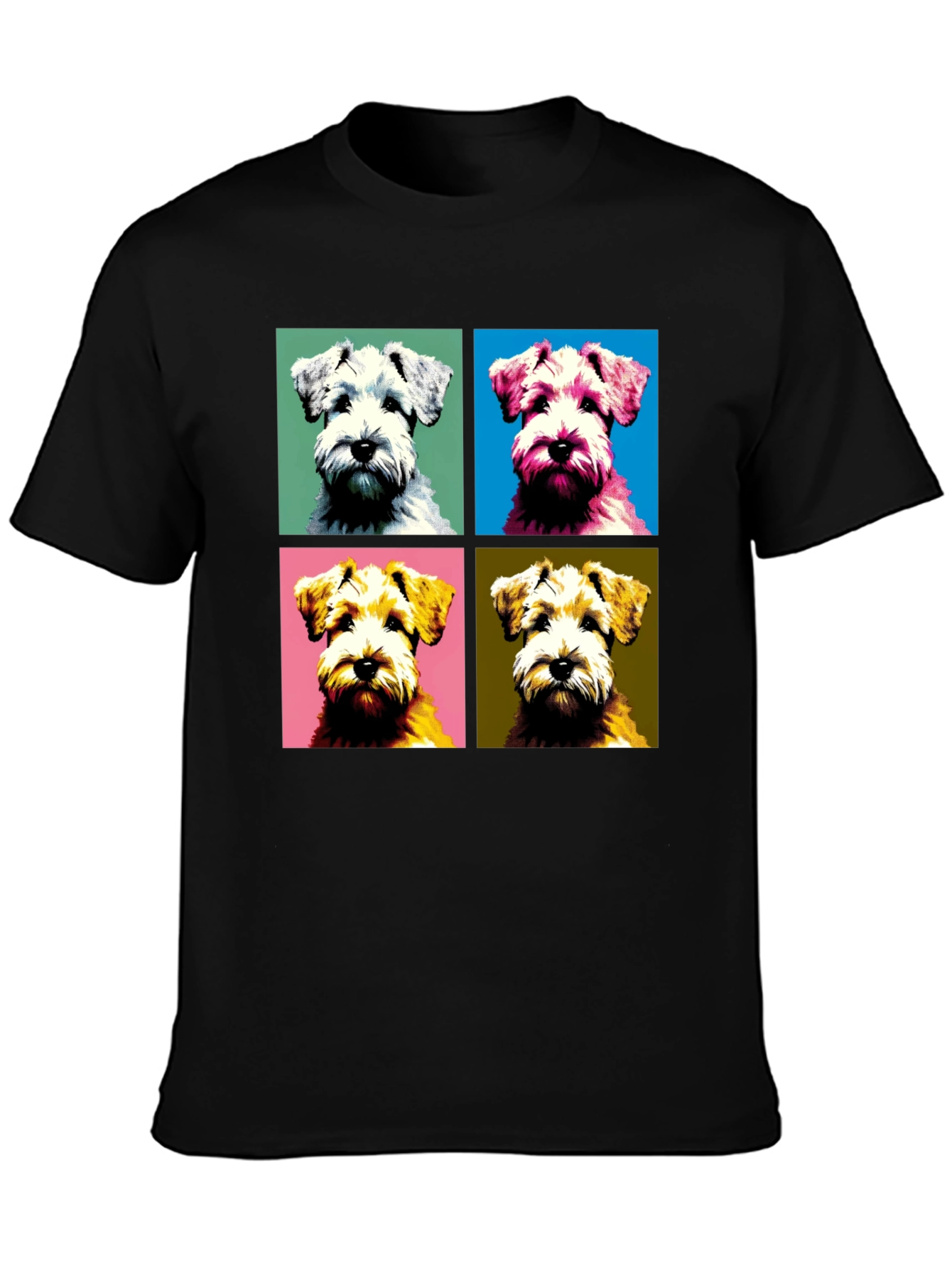 Pop Art Dog T-Shirt: Schnauzer Square Design