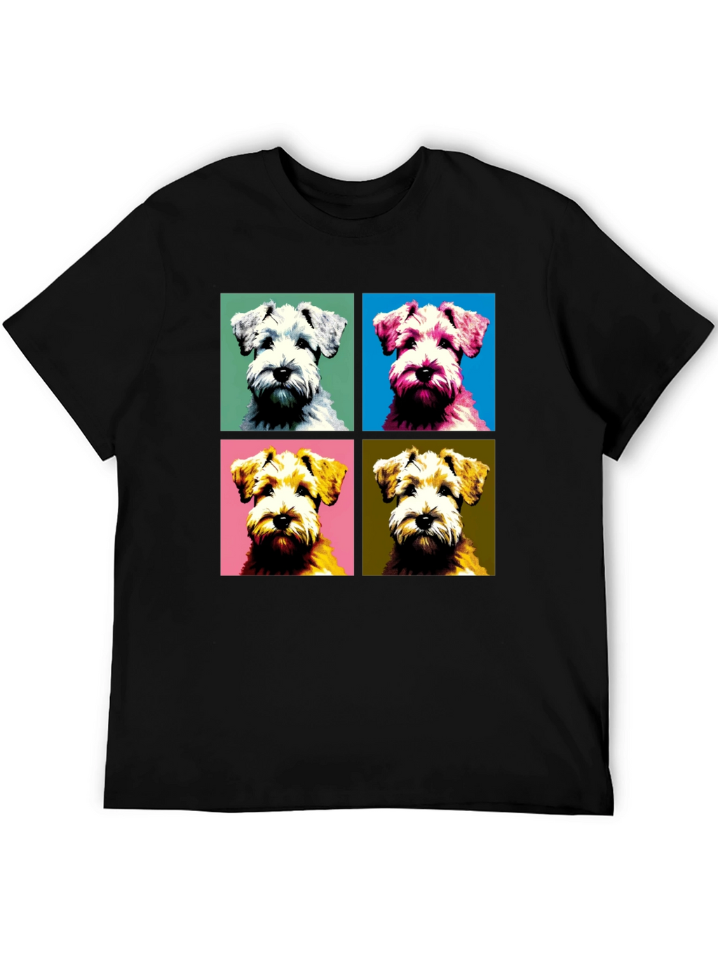 Pop Art Dog T-Shirt: Schnauzer Square Design