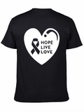 Hope Live Love Ribbon Heart T-Shirt
