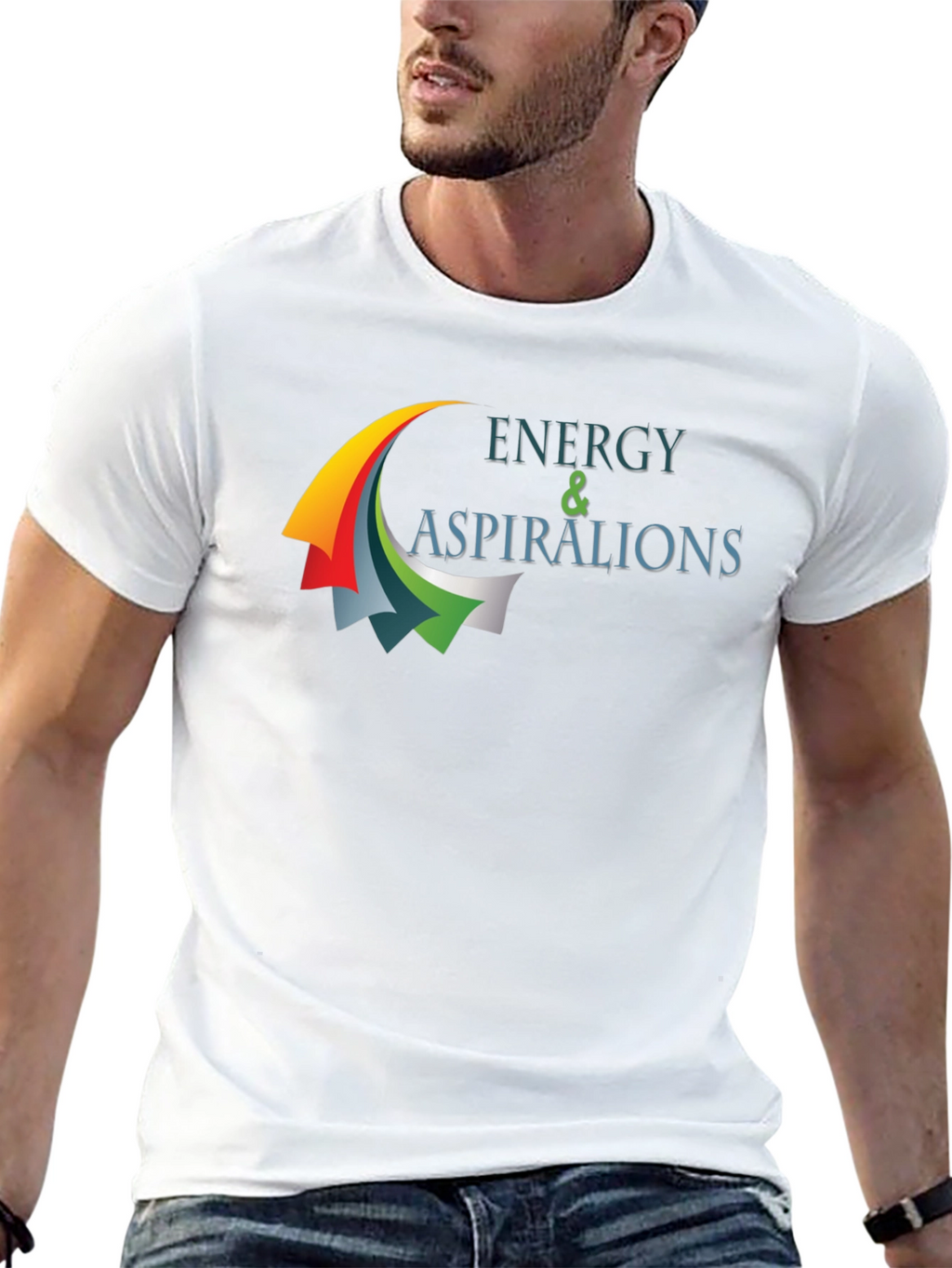 Energy & Aspirations Black Graphic T-Shirt