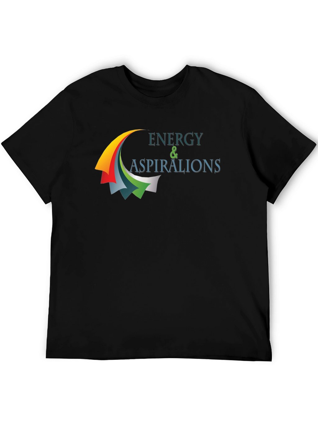 Energy & Aspirations Black Graphic T-Shirt
