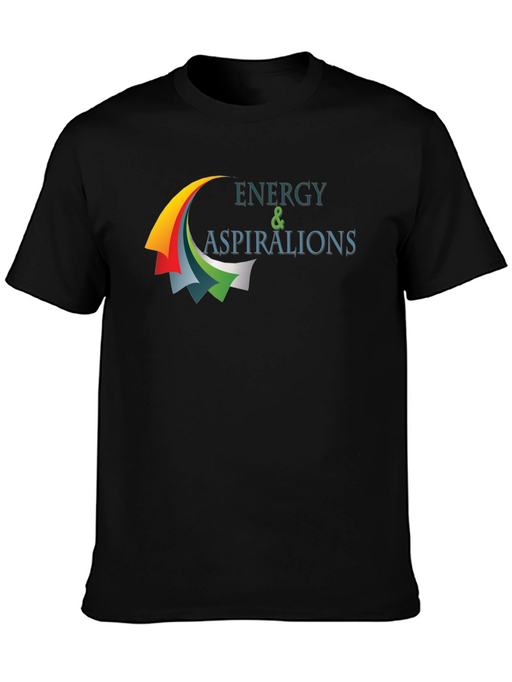 Energy & Aspirations Black Graphic T-Shirt