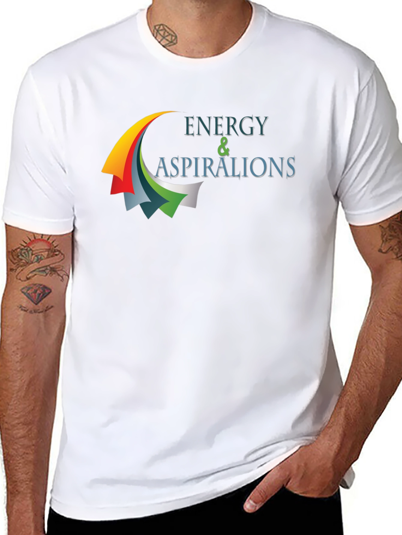 Energy & Aspirations Black Graphic T-Shirt