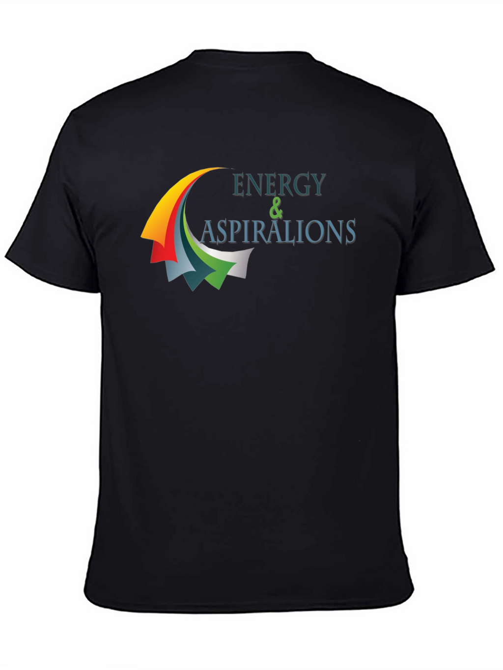 Energy & Aspirations Black Graphic T-Shirt