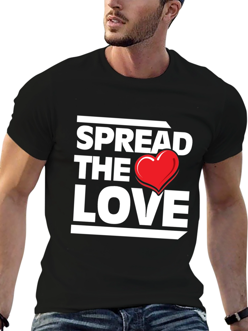 Spread the Love Graphic Tee - Black