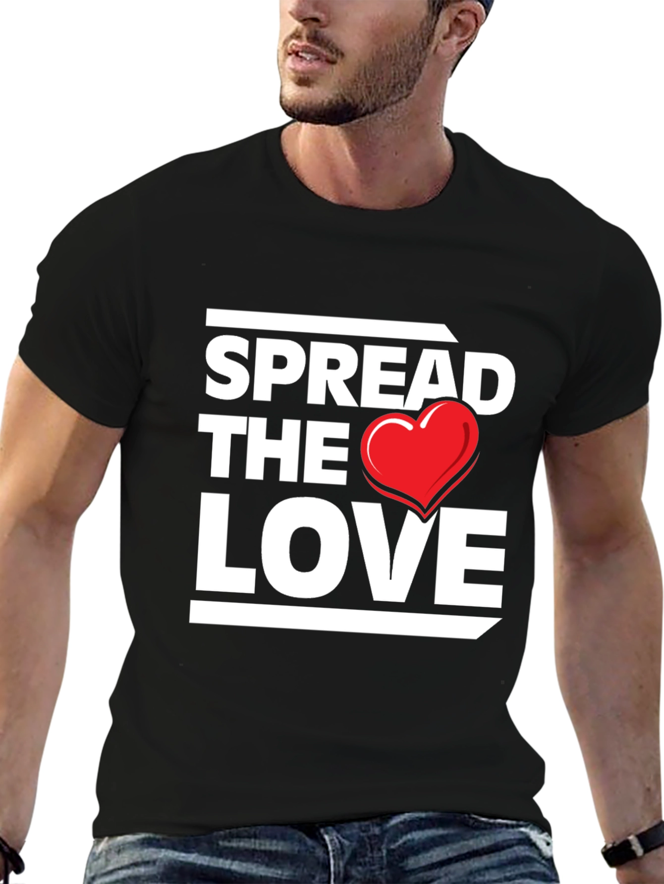Spread the Love Graphic Tee - Black