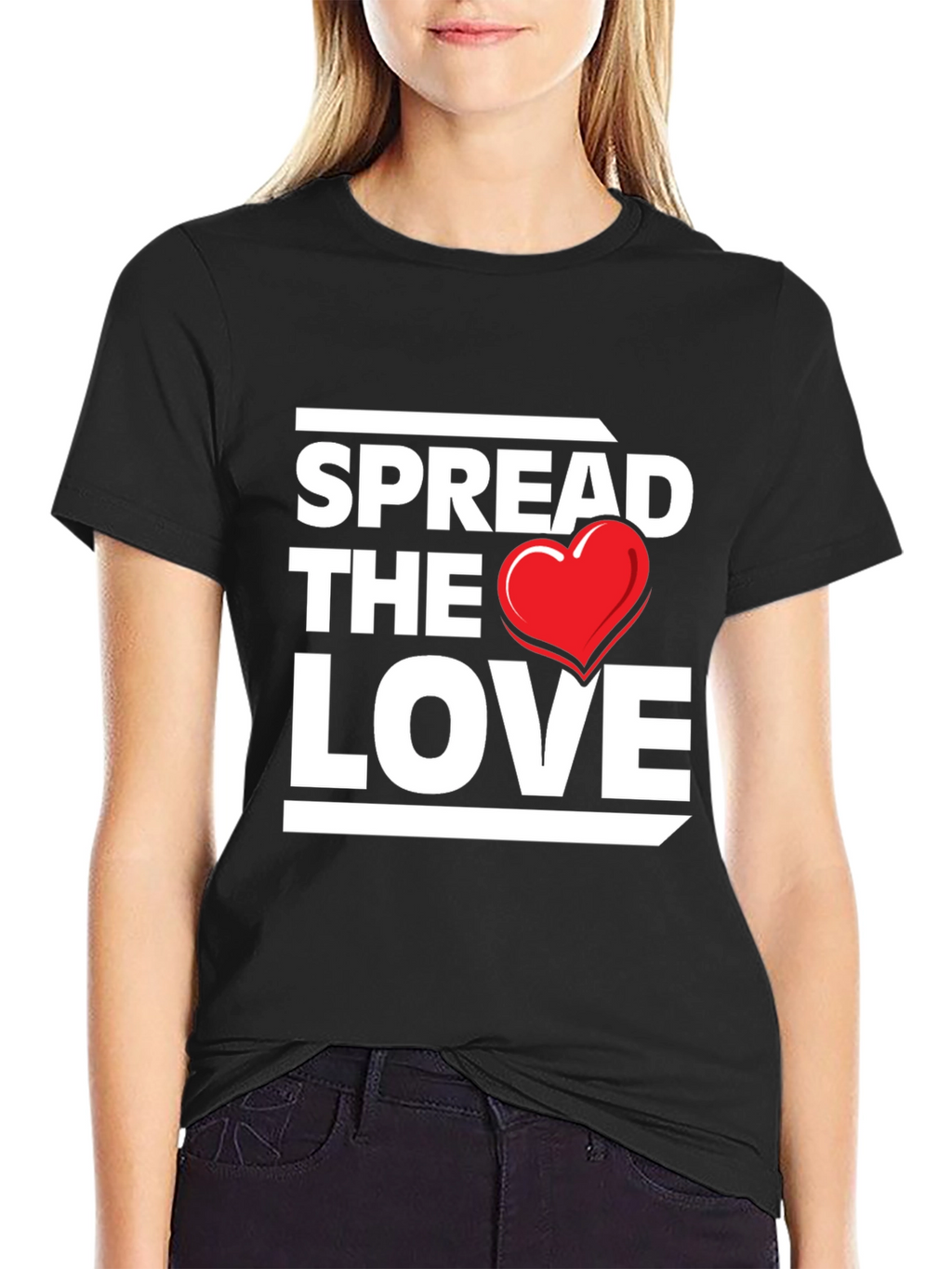 Spread the Love Graphic Tee - Black