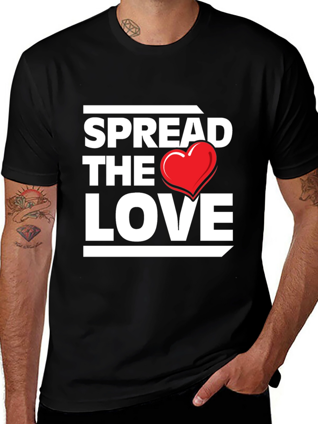 Spread the Love Graphic Tee - Black