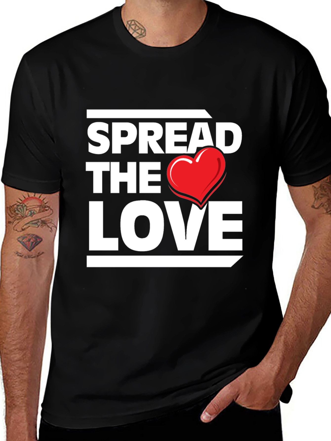 Spread the Love Graphic Tee - Black