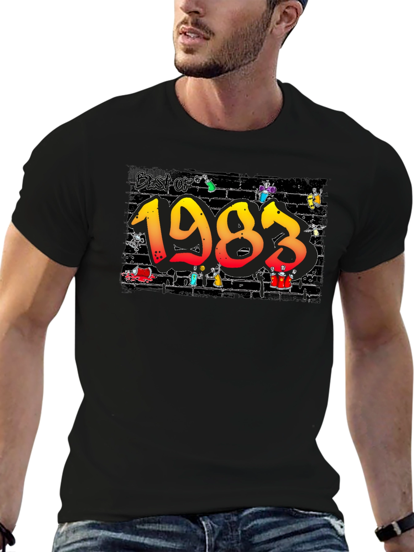 Best of 1983 Black Graphic Tee