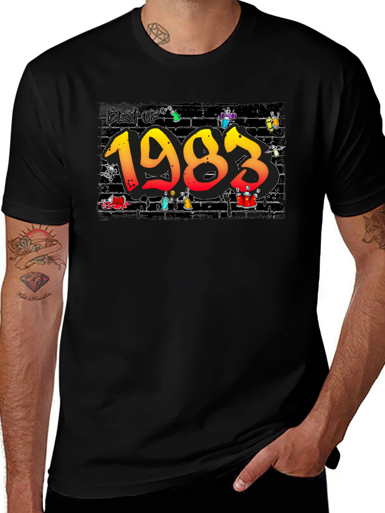 Best of 1983 Black Graphic Tee