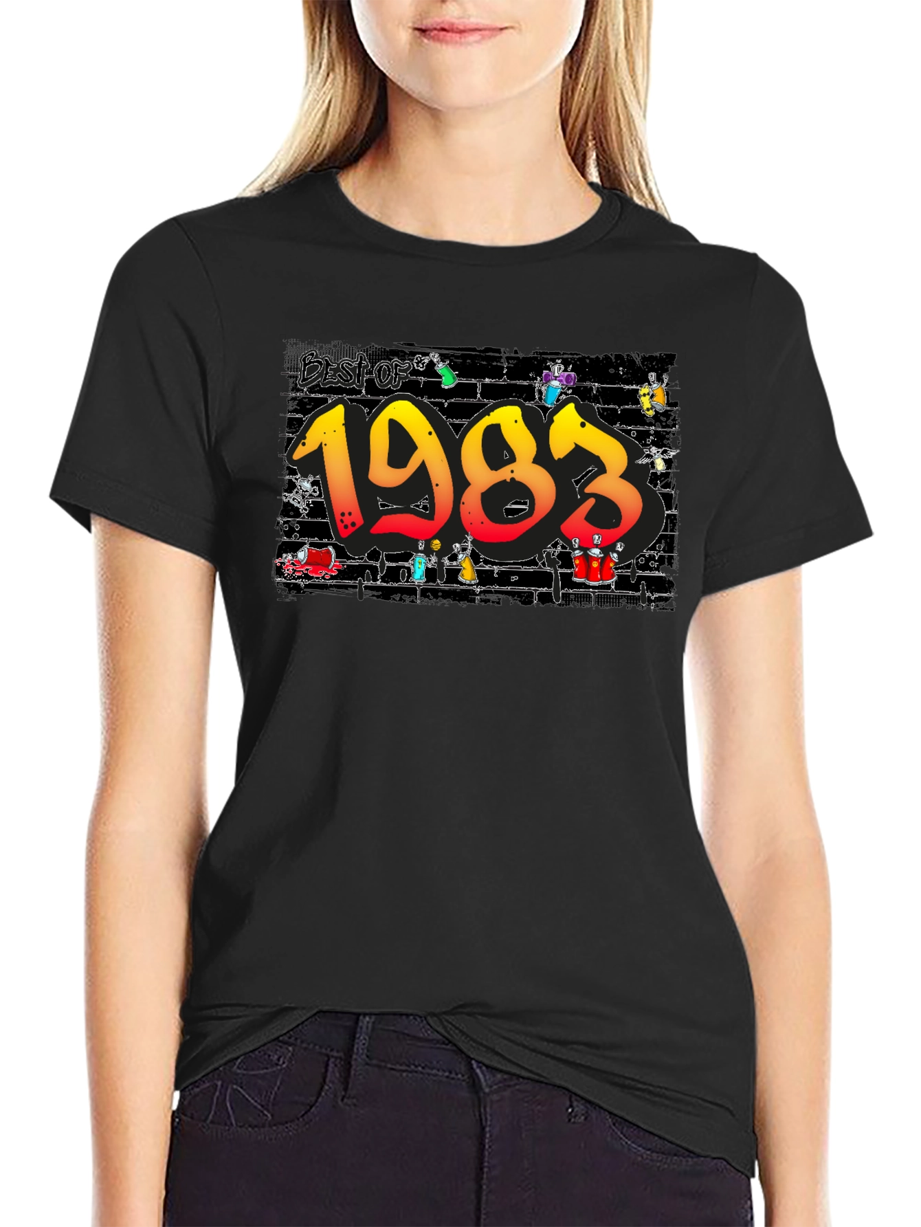 Best of 1983 Black Graphic Tee