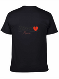 Blessed Mama Heart Graphic T-Shirt