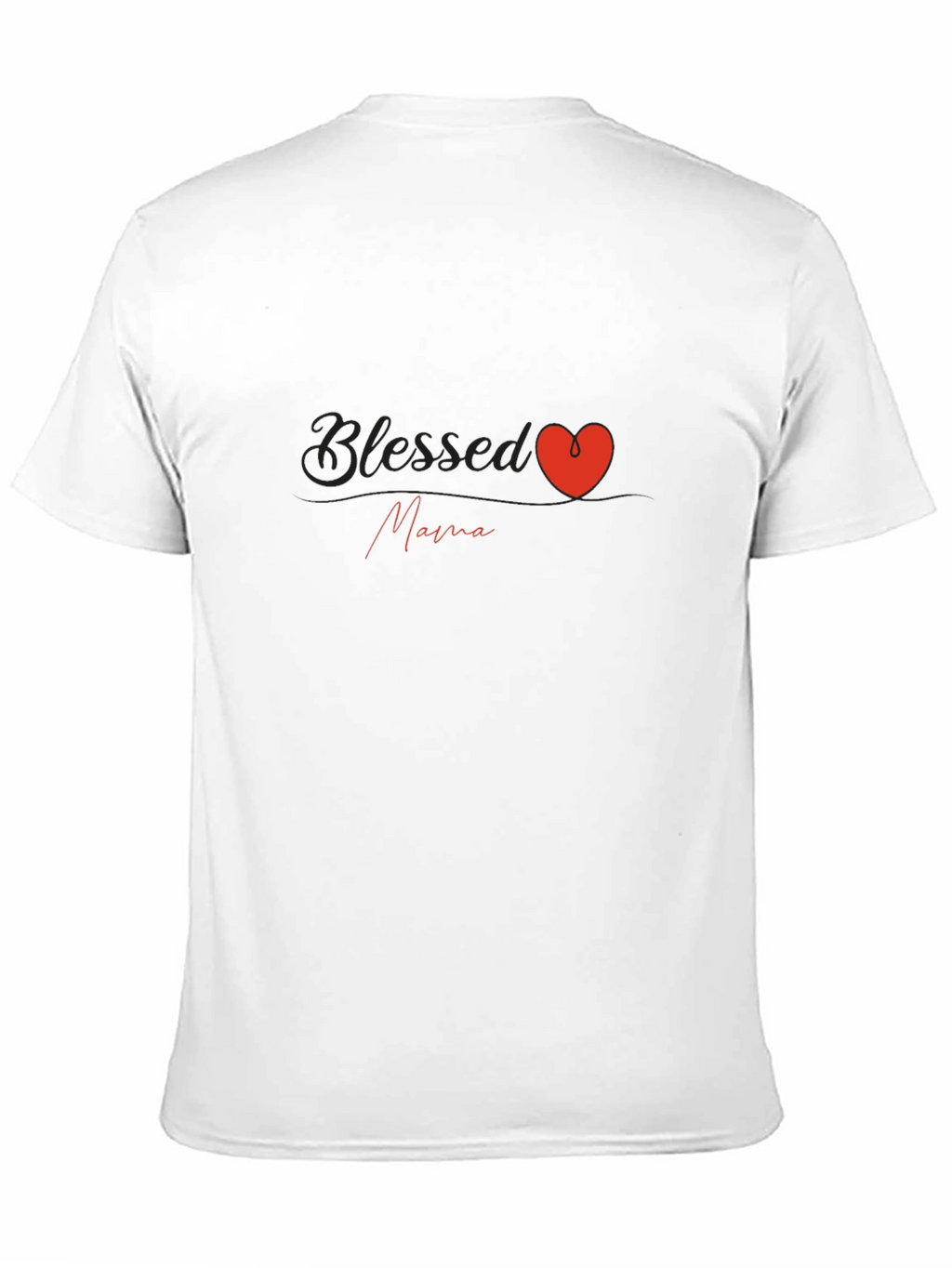 Blessed Mama Heart Graphic T-Shirt