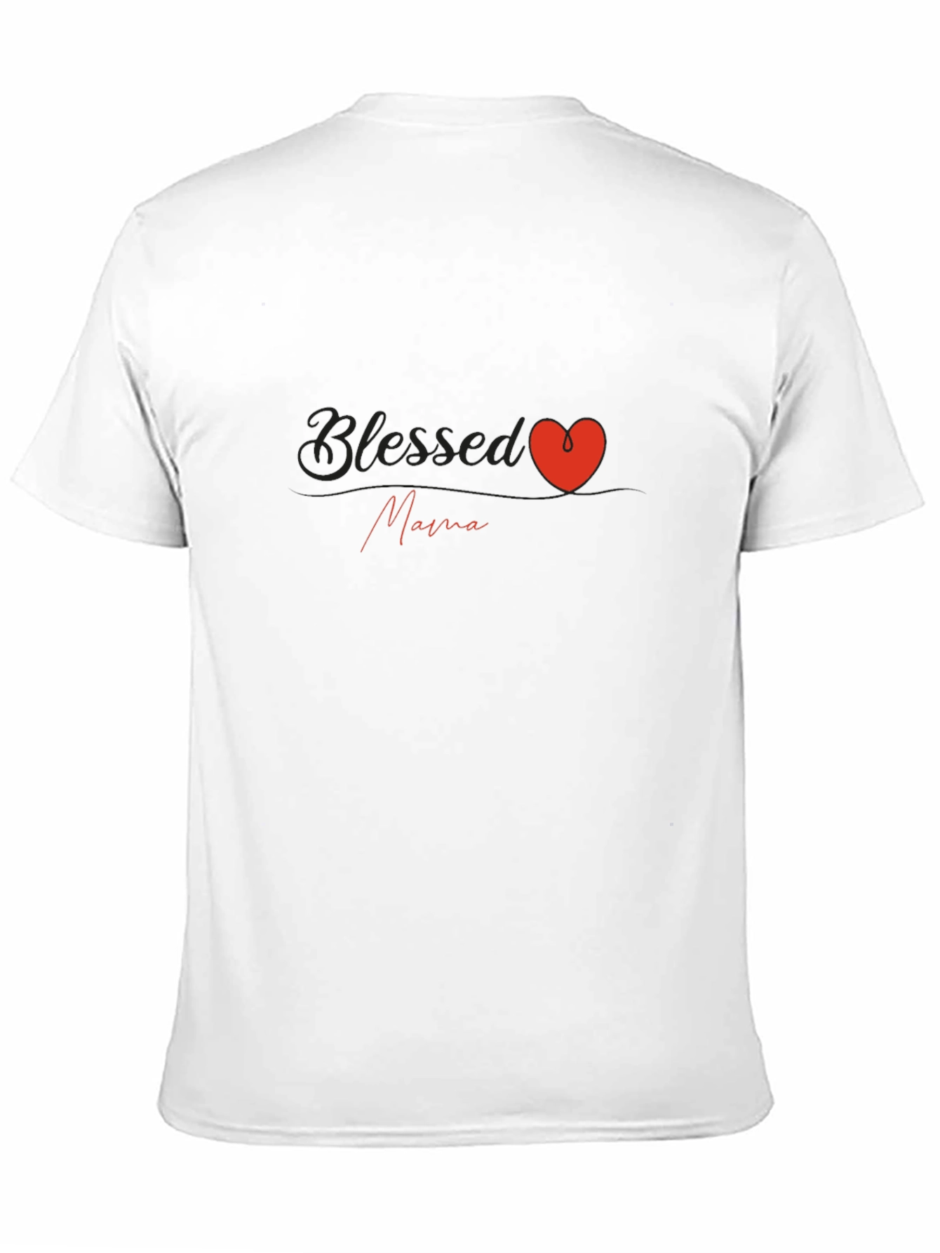Blessed Mama Heart Graphic T-Shirt