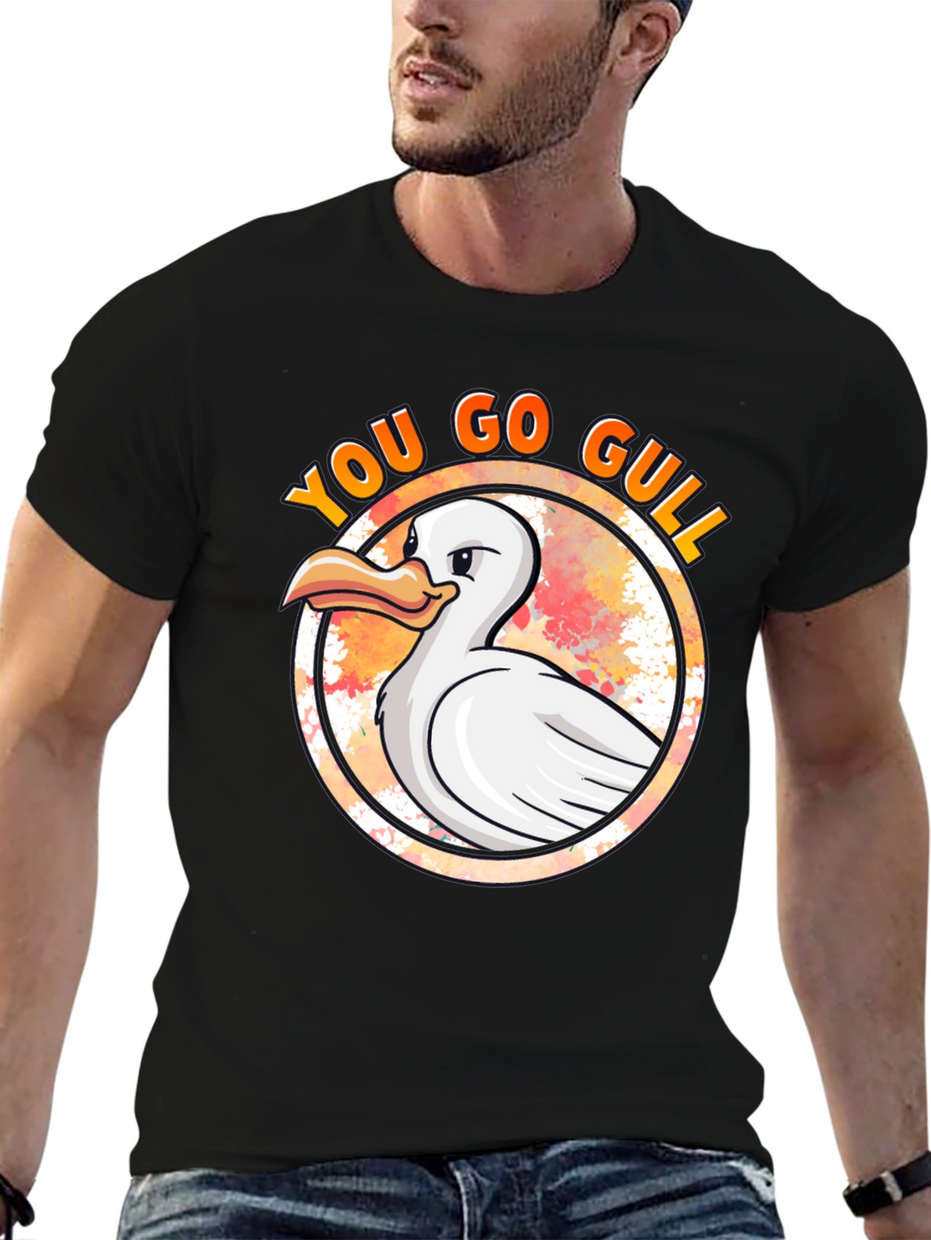 You Go Gull T-Shirt - Black Cotton Tee