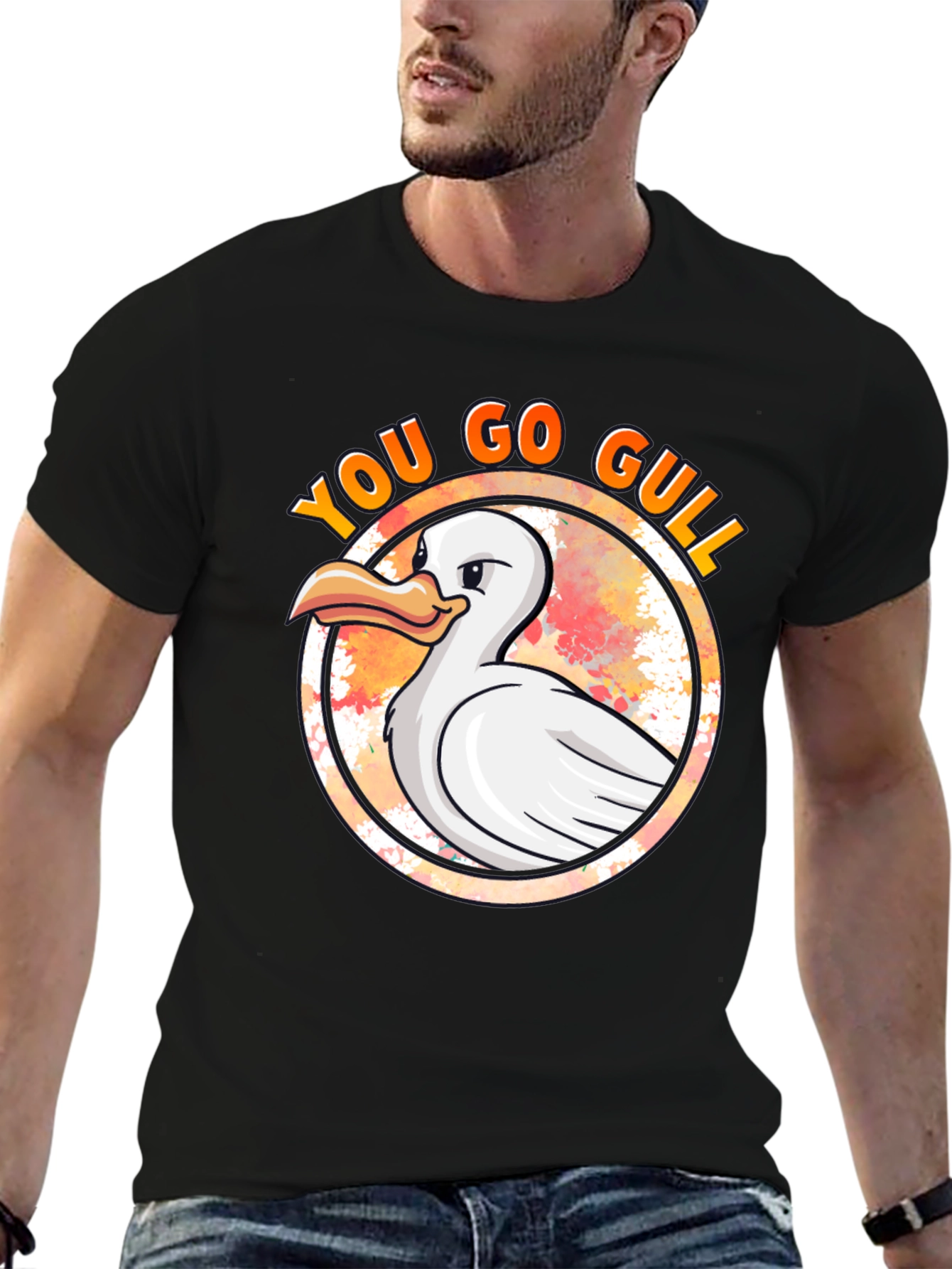 You Go Gull T-Shirt - Black Cotton Tee